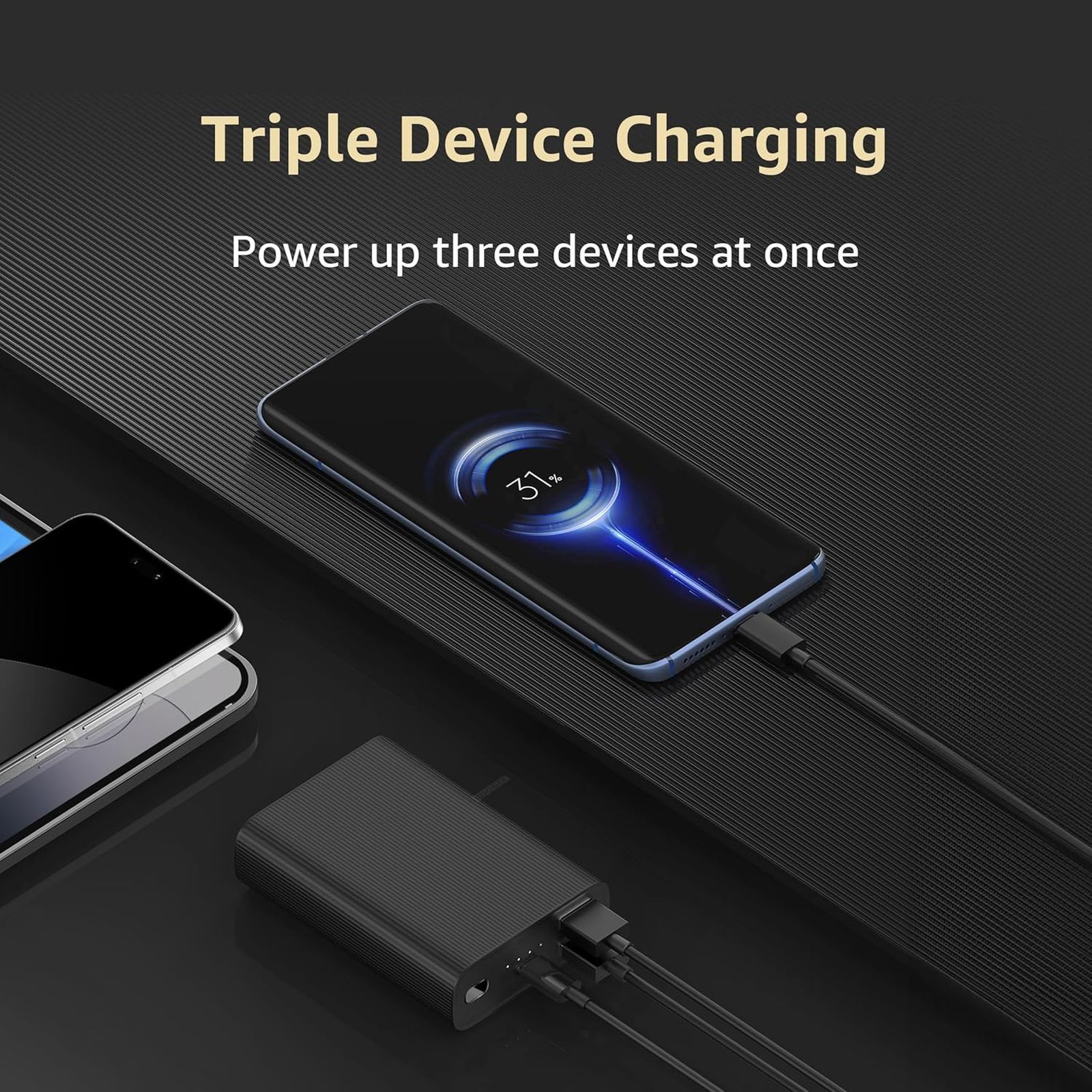 Xiaomi Pocket Pro 10000 mAh 33W Fast Charging Power Bank (2 Type A & 1 Type C Ports, PC plus ABS Casing, Short Circuit Protection, Black)_9