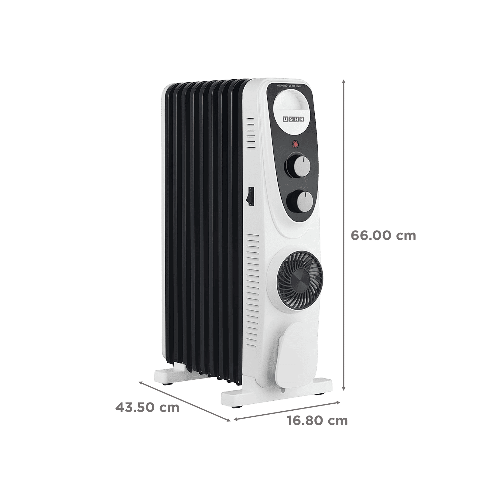 USHA 4209 FU 2000W PTC Oil Filled Radiator Room Heater with 9 Fins (Adjustable Thermostat_2