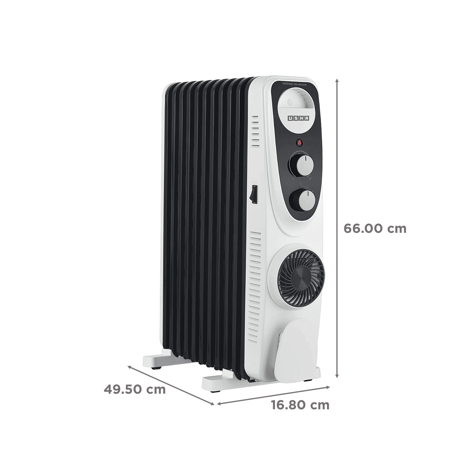 USHA 4211 FU 2300W PTC Oil Filled Radiator Room Heater with 11 Fins (Adjustable Thermostat_2