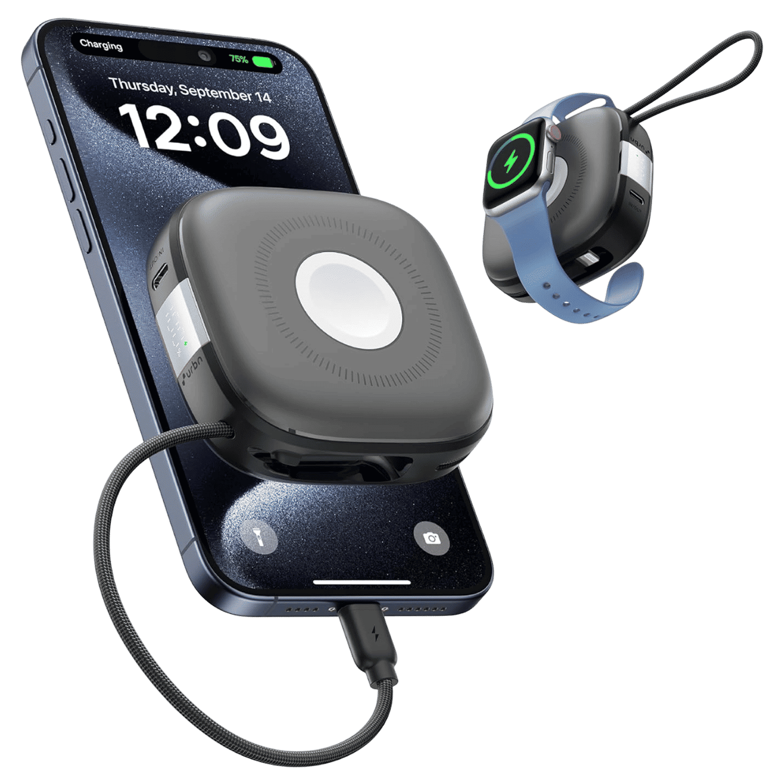 urbn Atom Link 10000 mAh 18W Fast Charging Power Bank (1 Type C Port, 12 Layers Circuit Protection, Black)_1