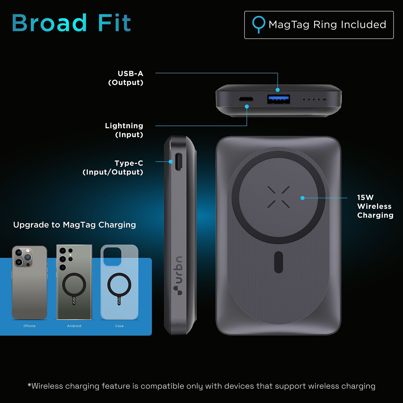 urbn UPR104 10000 mAh 20W Fast Charging Power Bank (1 Type A Port, 1 Type C Port & 1 Lightning Port, Multi Layer Circuit Protection, Black) urbn UPR104 10000 mAh 20W Fast Charging Power Bank (1 Type A Port, 1 Type C Port & 1 Lightning Port, Multi Layer Circuit Protection, Black)_7