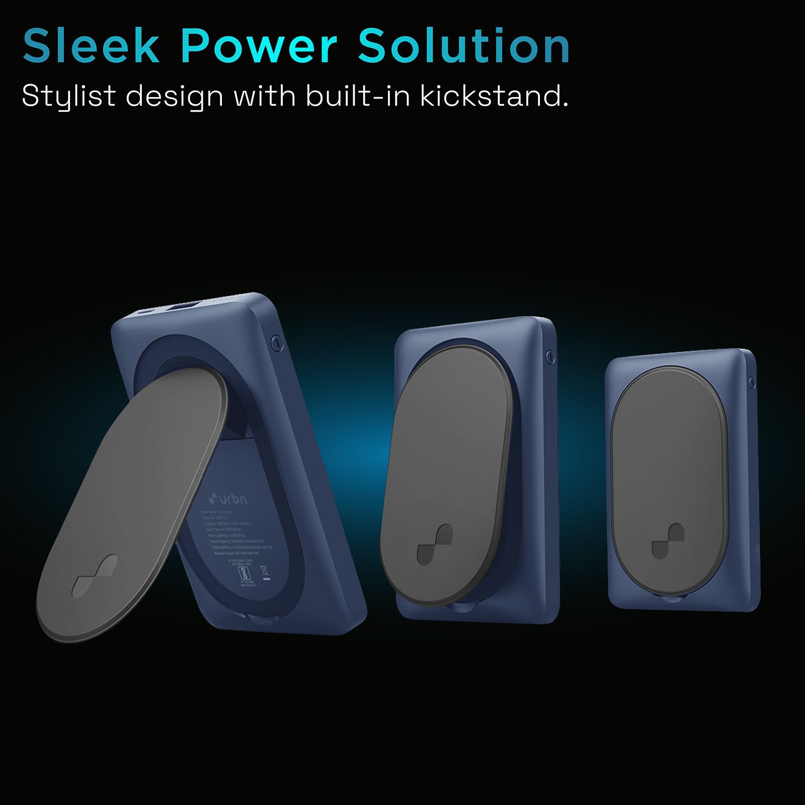 urbn UPR104 10000 mAh 20W Fast Charging Power Bank (1 Type A Port, 1 Type C Port & 1 Lightning Port, Multi Layer Circuit Protection, Blue)_11