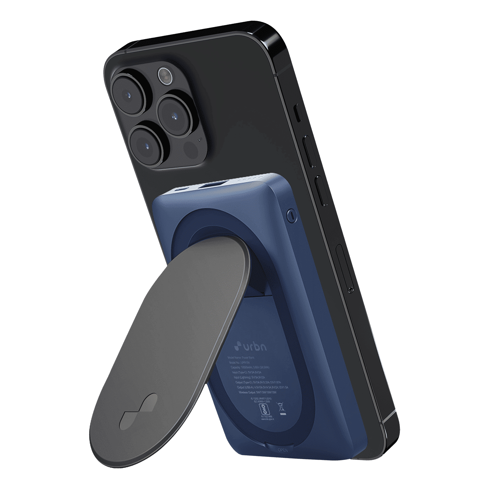 urbn UPR104 10000 mAh 20W Fast Charging Power Bank (1 Type A Port, 1 Type C Port & 1 Lightning Port, Multi Layer Circuit Protection, Blue)_4