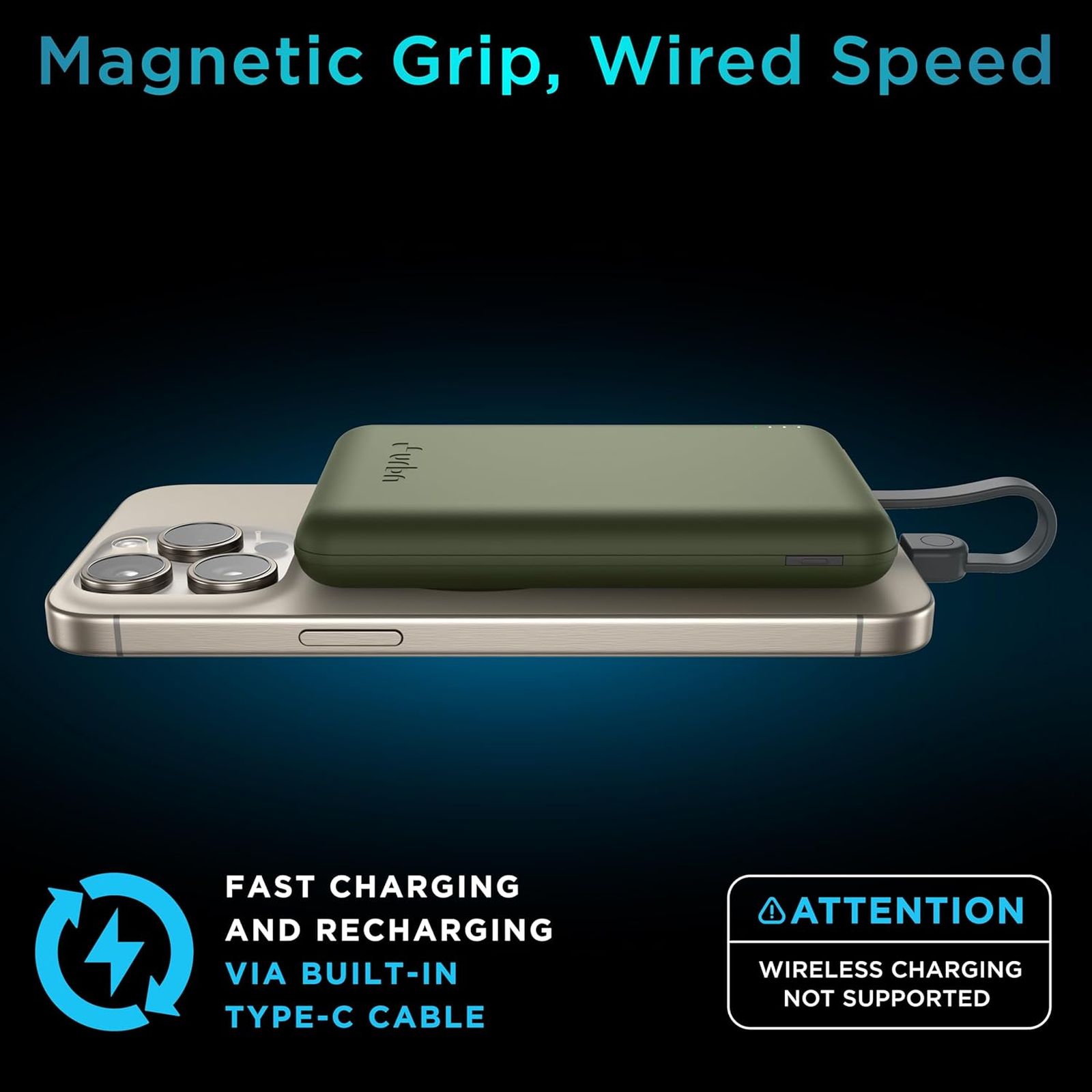 urbn Mag Link 10000 mAh 22.5W Fast Charging Power Bank (1 Type C & 1 Type A Port, 12 Layers Circuit Protection, Camo)_4