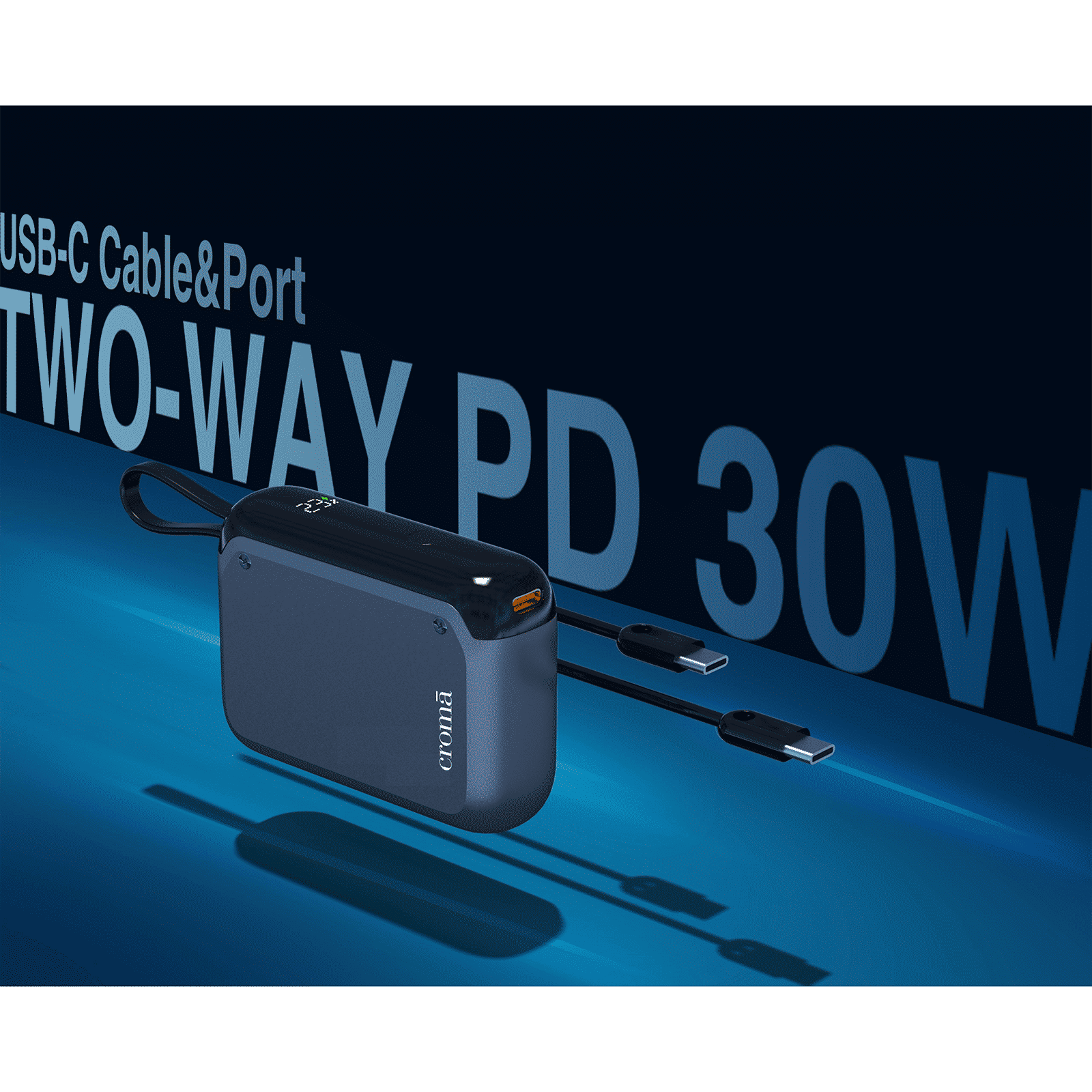 Croma 10000 mAh 30W Fast Charging Power Bank (1 Type C Port, Multiple Security Protection, Black) Croma 10000 mAh 30W Fast Charging Power Bank (1 Type C Port, Multiple Security Protection, Black)_3