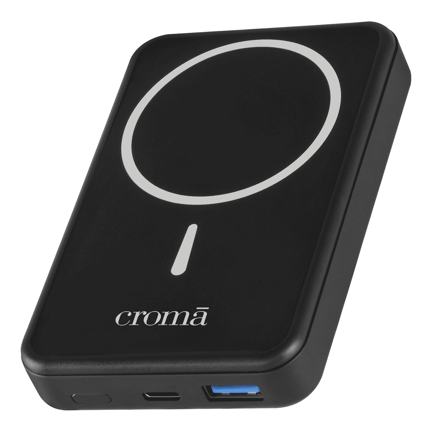 Croma 10000 mAh 22.5W Fast Charging Power Bank (1 Type A & 1 Type C Ports, Aluminium Casing, Magsafe Compatible, Black)_1