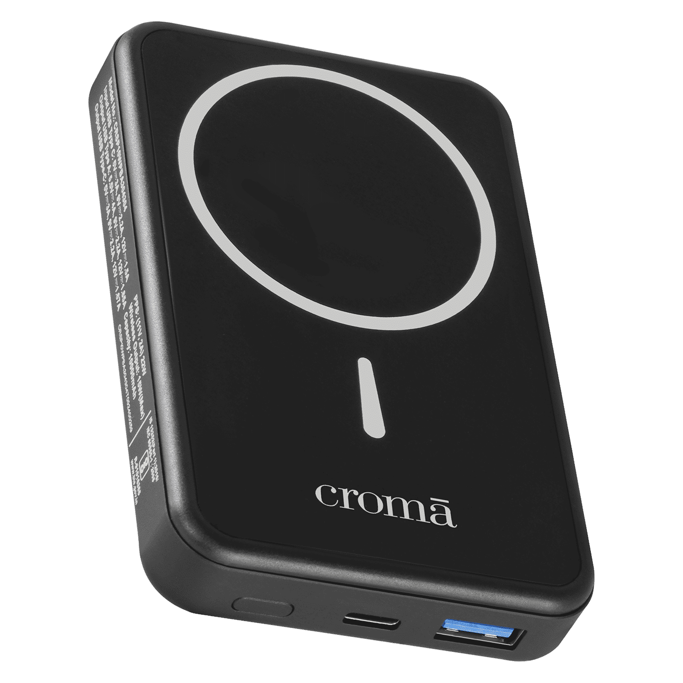 Croma 10000 mAh 22.5W Fast Charging Power Bank (1 Type A & 1 Type C Ports, Aluminium Casing, Magsafe Compatible, Black)_12