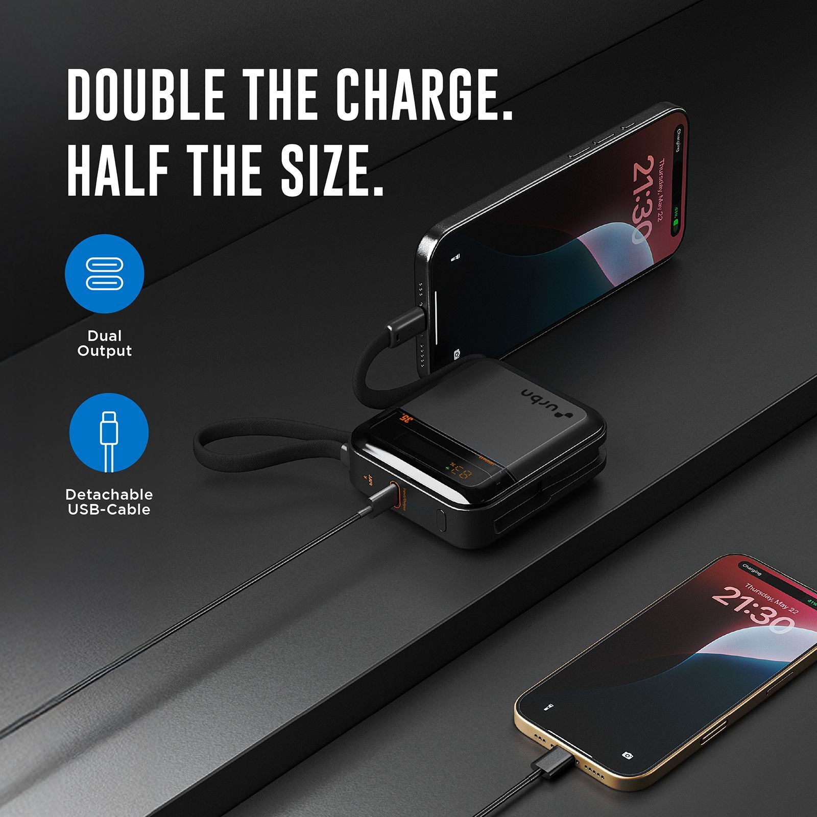 urbn Mini Volt 10000 mAh 35W Fast Charging Power Bank (2 Type C Port, 12 Layer Circuit Protection, Grey) urbn Mini Volt 10000 mAh 35W Fast Charging Power Bank (2 Type C Port, 12 Layer Circuit Protection, Grey)_6