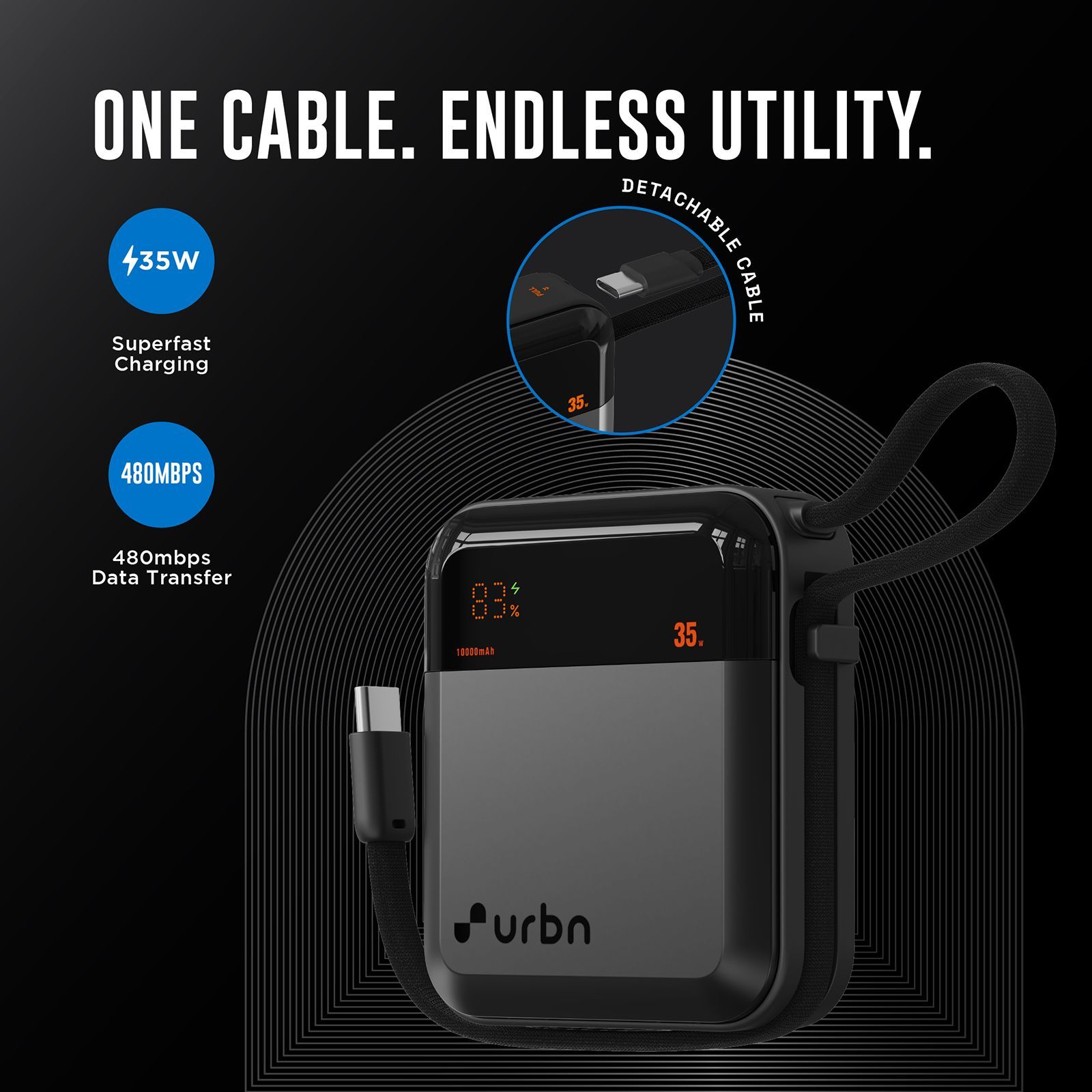 urbn Mini Volt 10000 mAh 35W Fast Charging Power Bank (2 Type C Port, 12 Layer Circuit Protection, Grey) urbn Mini Volt 10000 mAh 35W Fast Charging Power Bank (2 Type C Port, 12 Layer Circuit Protection, Grey)_7