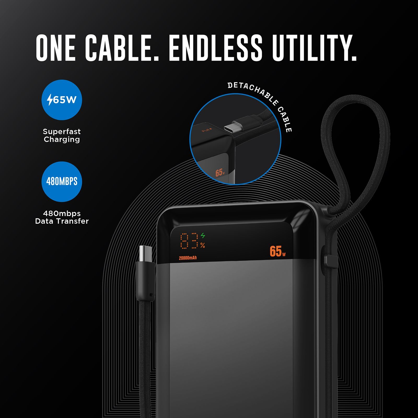 urbn Ultra Volt 20000 mAh 65W Fast Charging Power Bank (2 Type C Port, 12 Layer Circuit Protection, Grey) urbn Ultra Volt 20000 mAh 65W Fast Charging Power Bank (2 Type C Port, 12 Layer Circuit Protection, Grey)_7