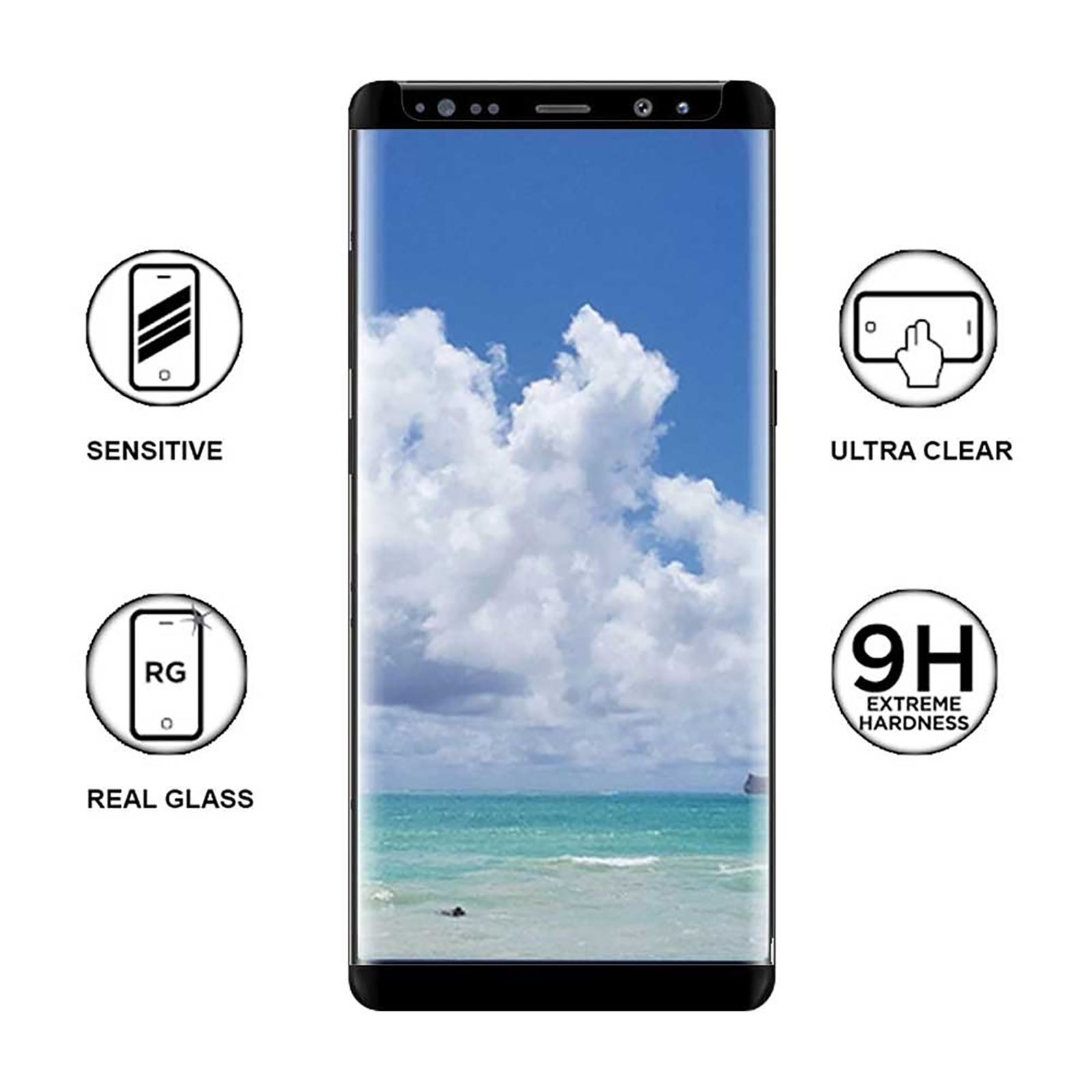 stuffcool Mighty 3D Curved Tempered Glass for Samsung Galaxy Note 8 (9H Hardness)_8