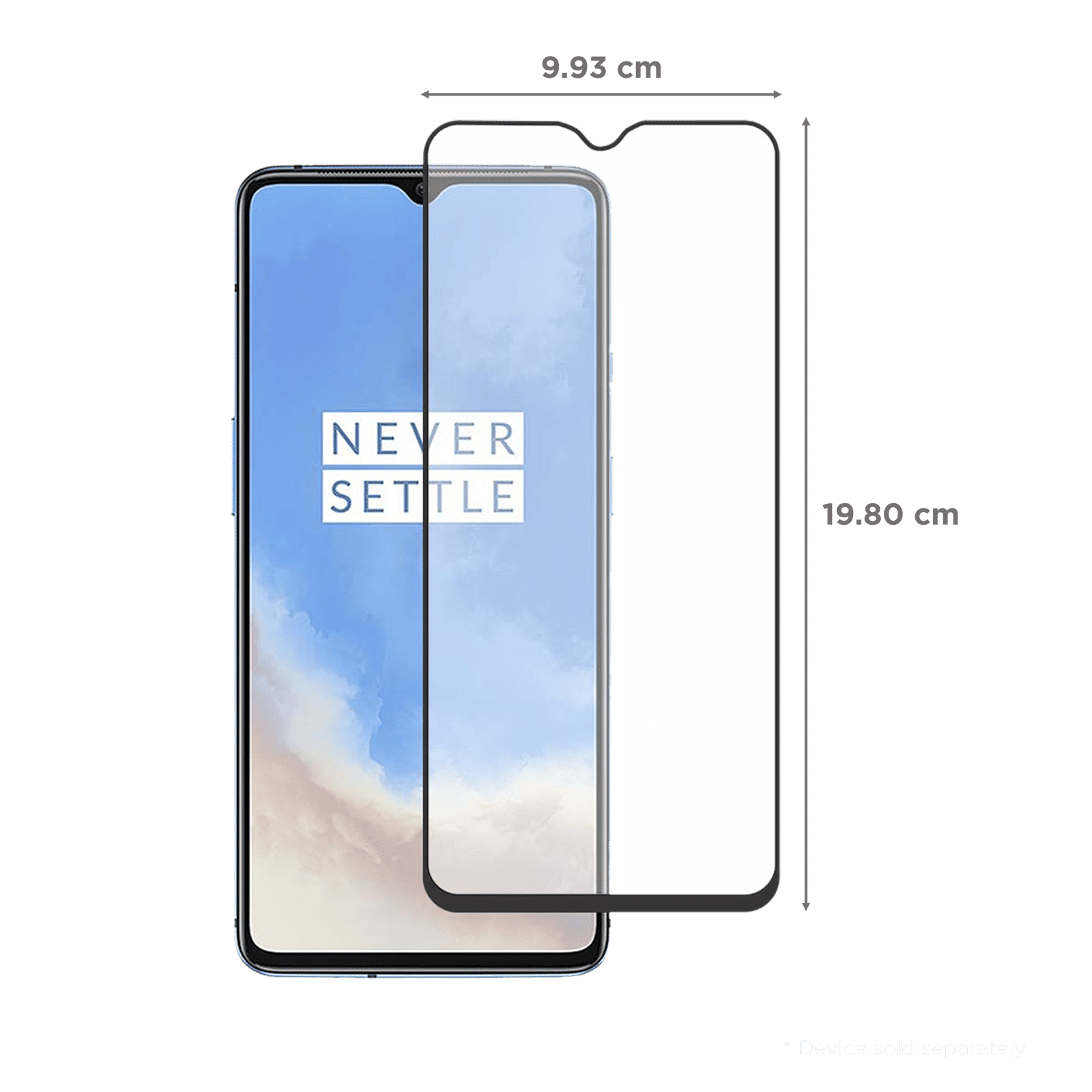 stuffcool Mighty 2.5D Screen Protector for OnePlus 7T (9H Surface Hardness)_2