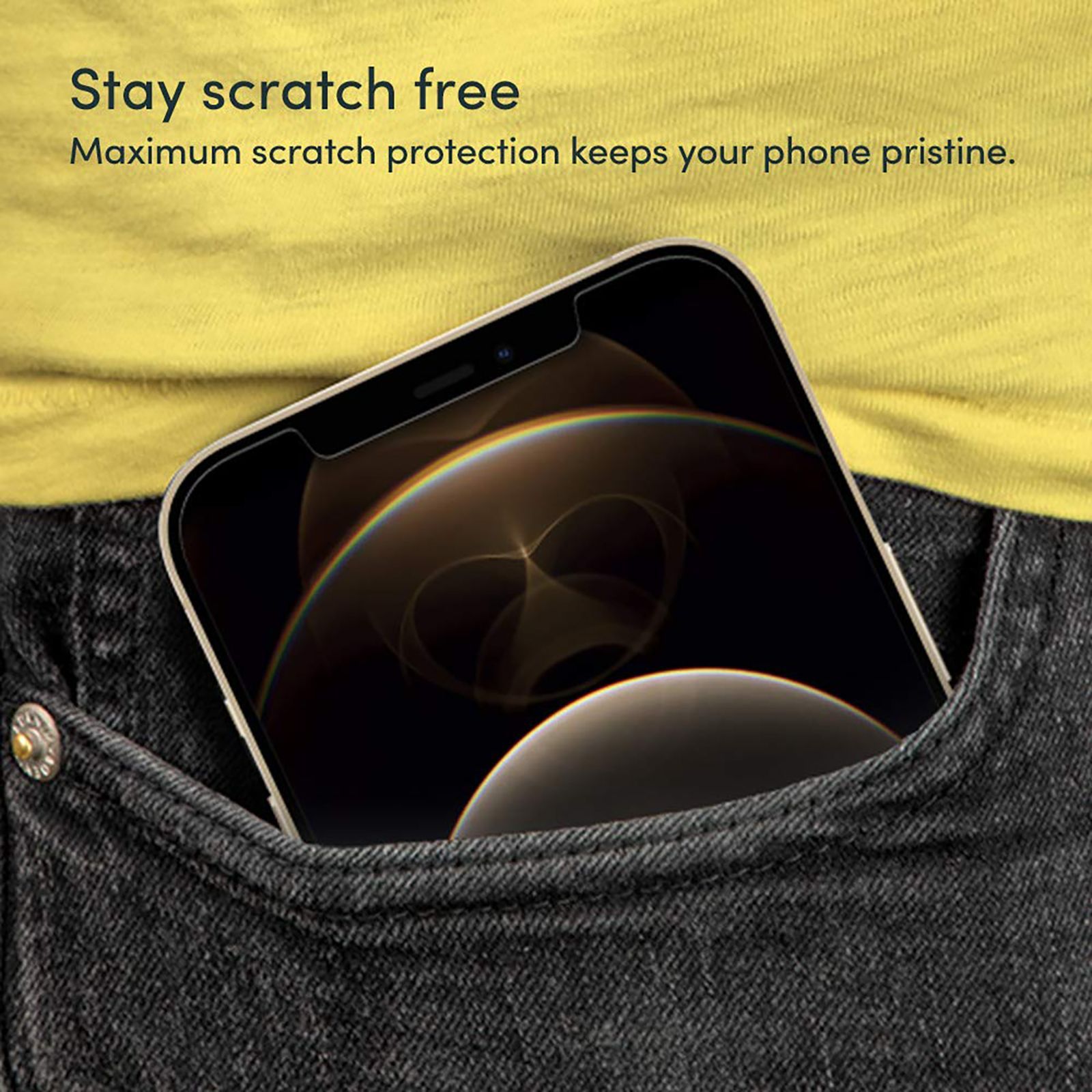 belkin Screen Protector For iPhone 12 Pro Max (Anti-Microbial Coating)_5