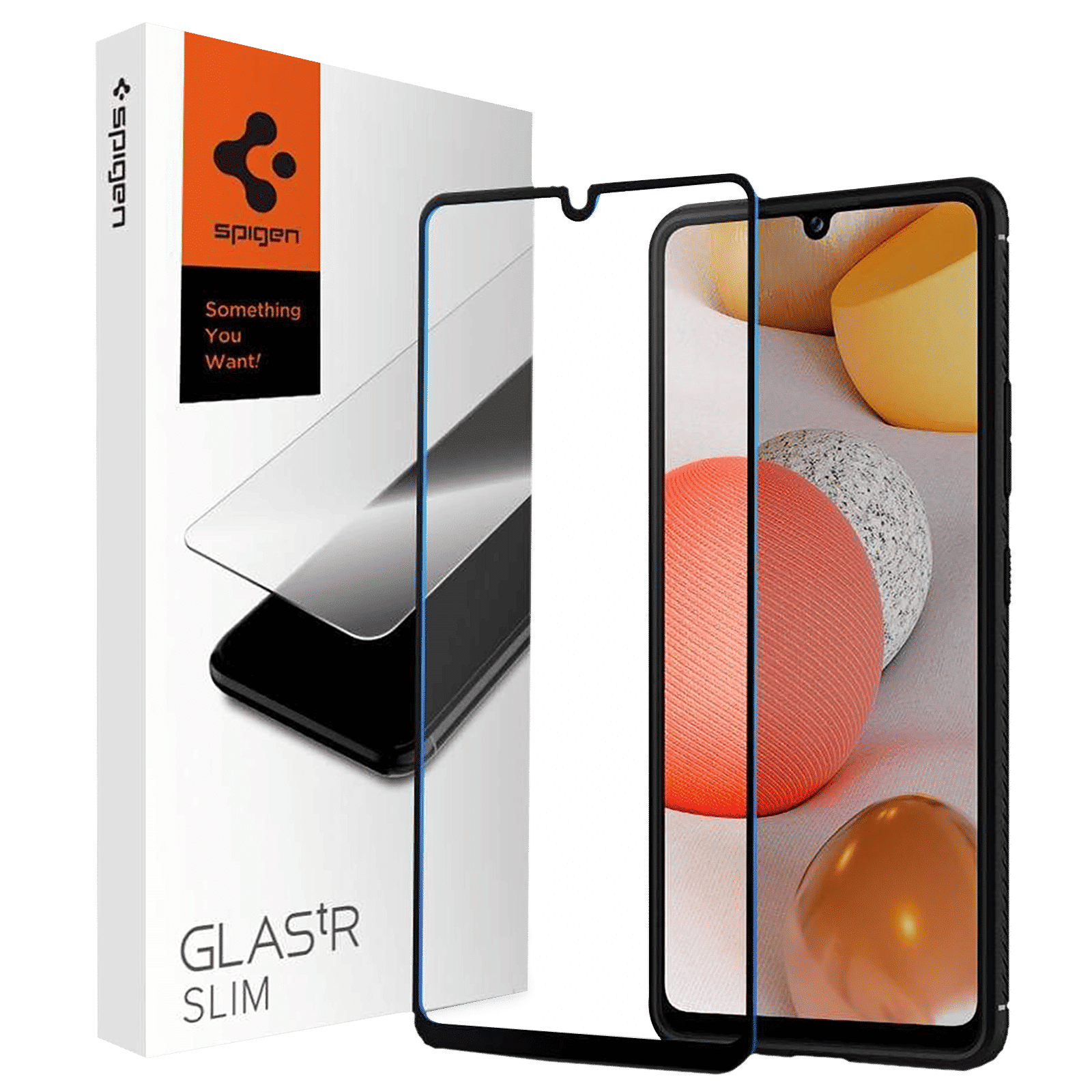 spigen GLAStR Slim Tempered Glass for Samsung Galaxy M42 5G, A42 5G (9H Tempered Glass)_1