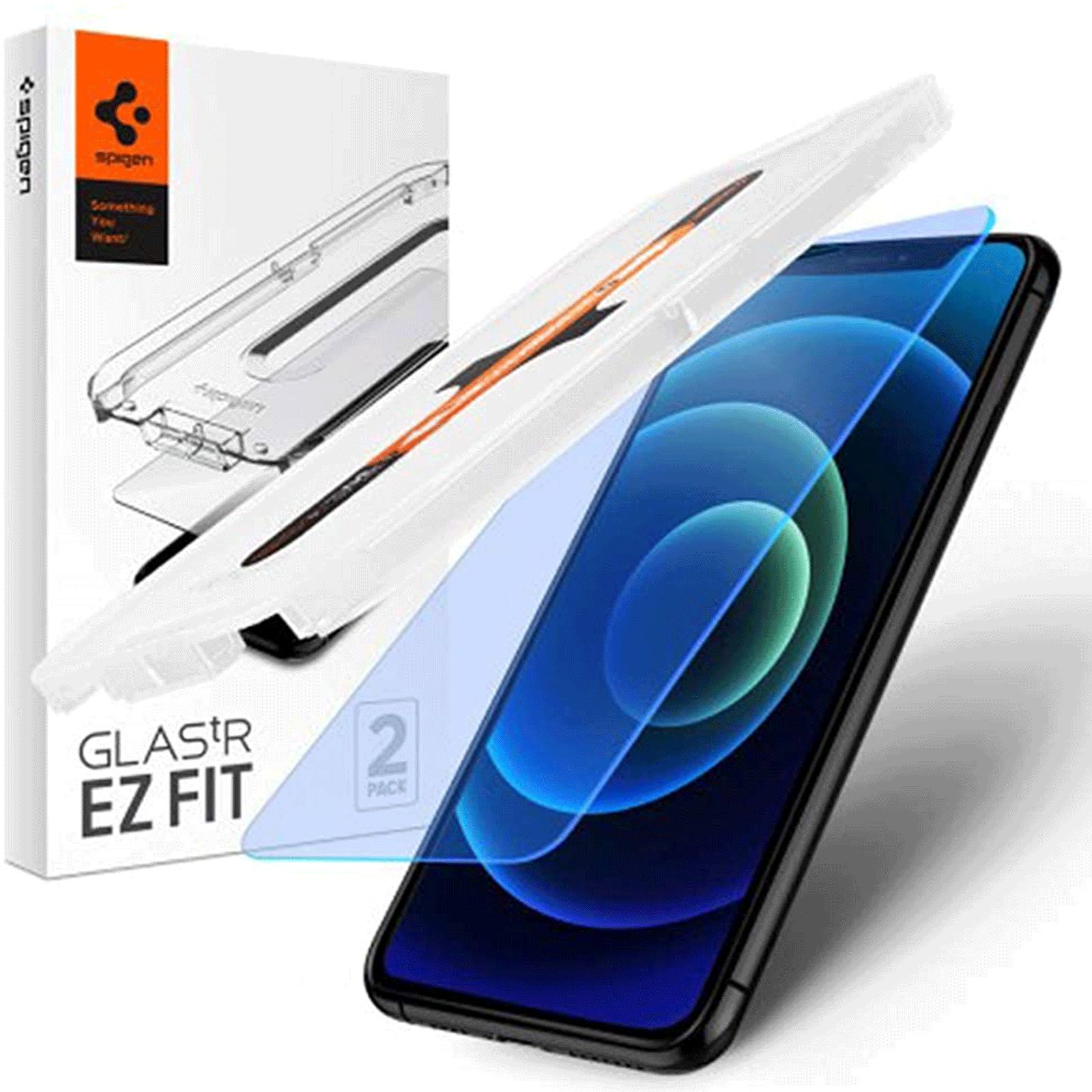 spigen GlastR EZ Fit Tempered Glass for Apple iPhone 12 Mini (Blue Light Filter)_1
