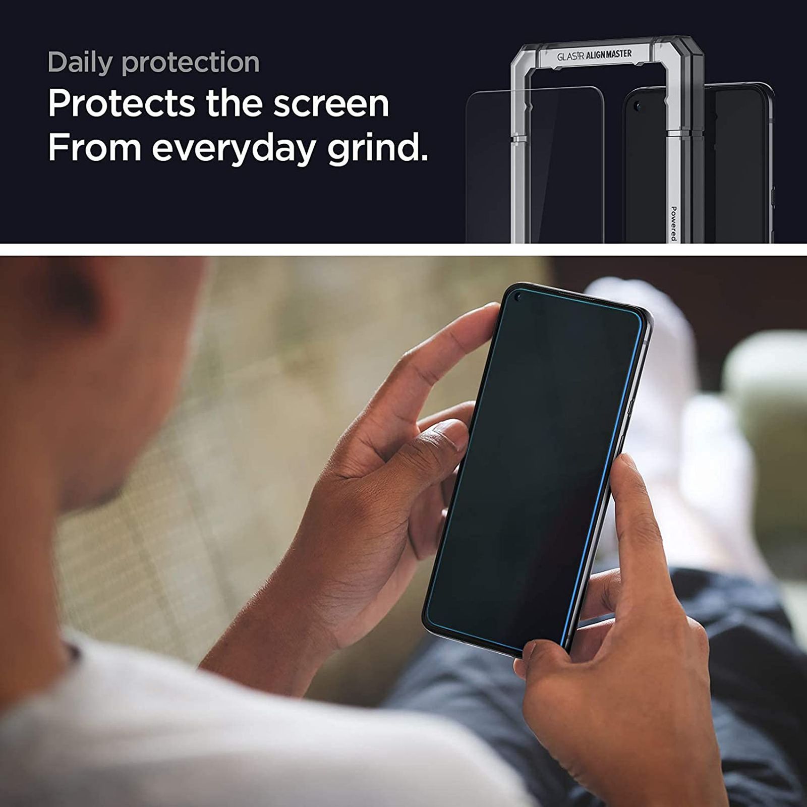 spigen Glastr Align Master Tempered Glass for Oneplus 9 (Scratch Resistant)_4