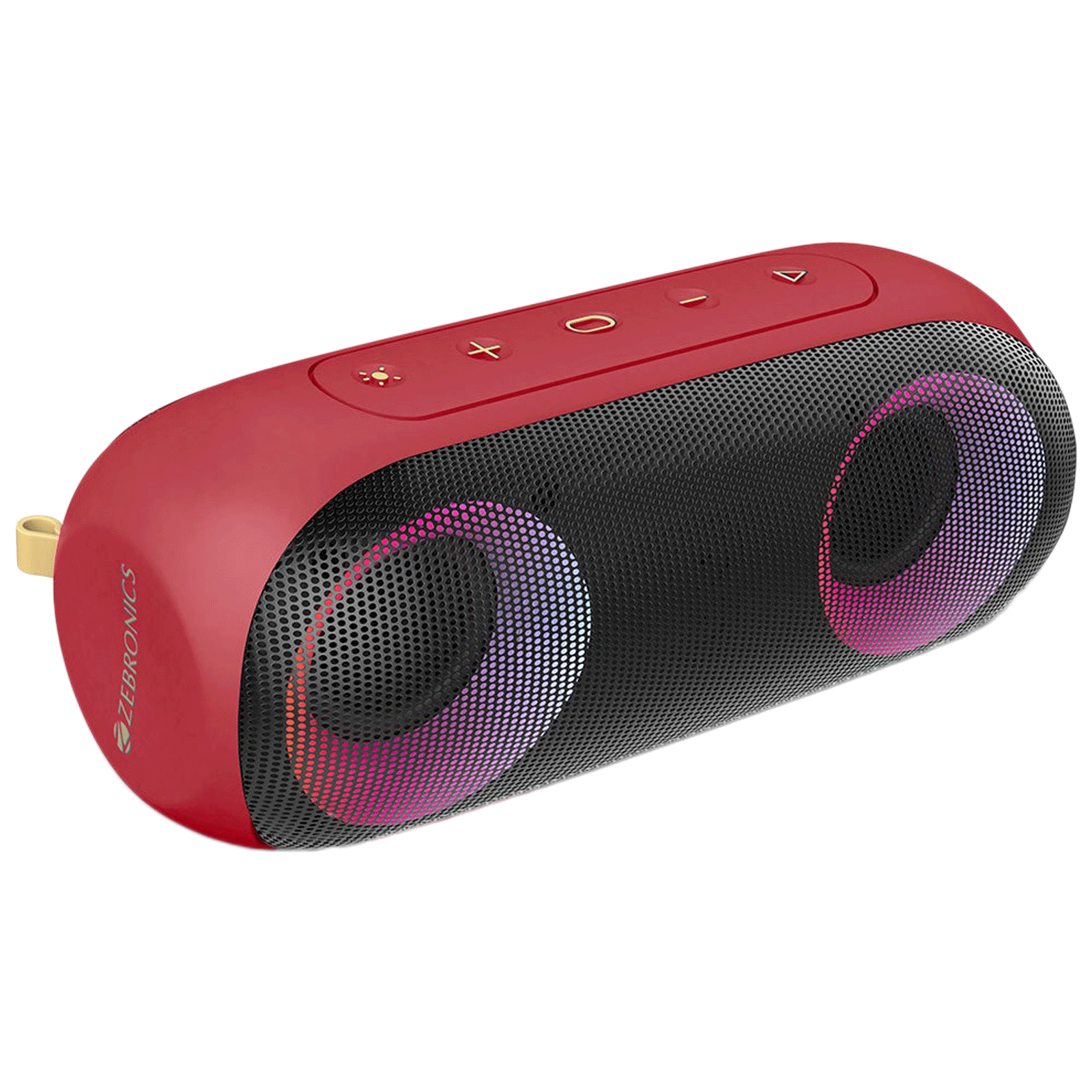 ZEBRONICS Zeb-Music Bomb X 20W Portable Bluetooth Speaker (IPX7 Waterproof, RGB LED Lights, Red)_1
