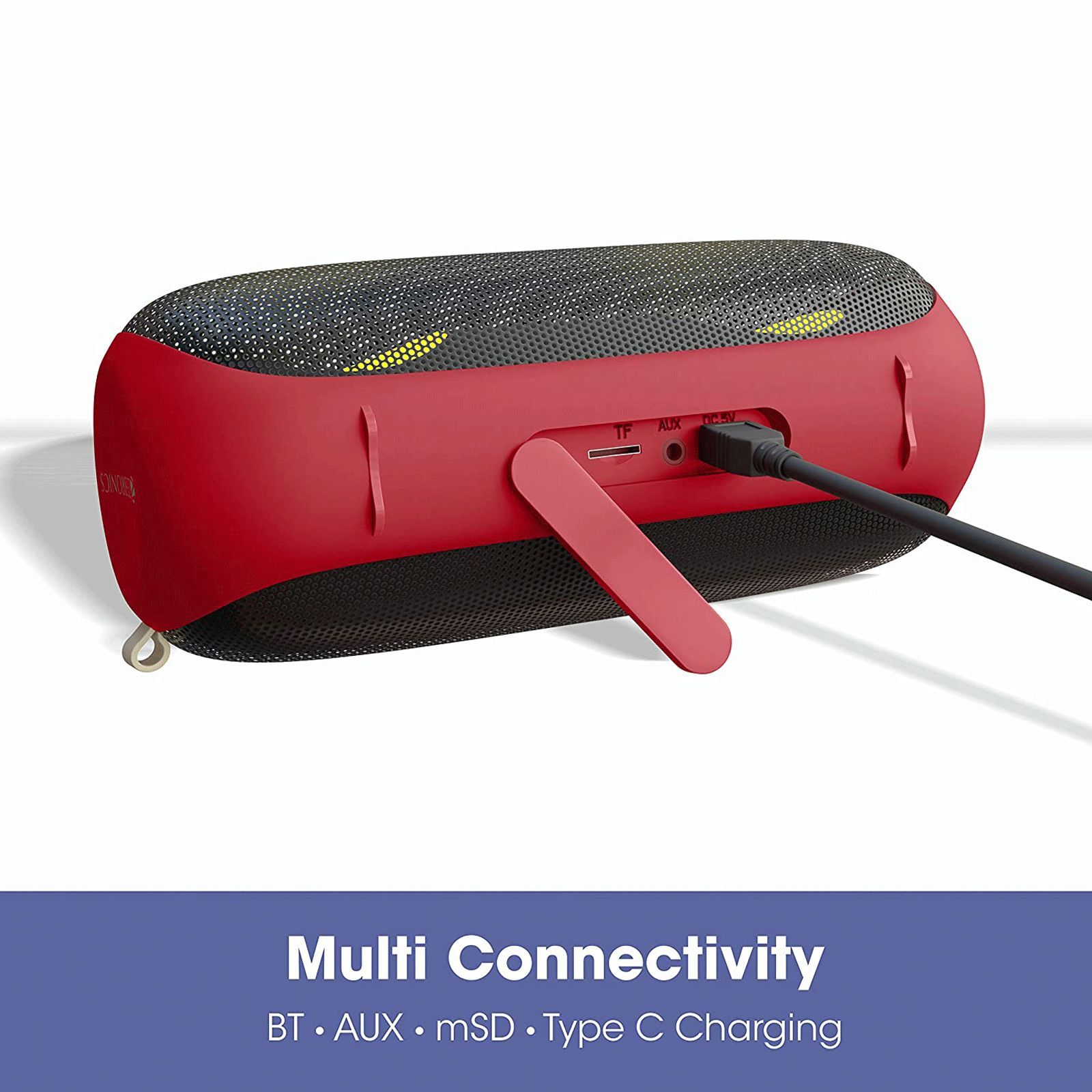 ZEBRONICS Zeb-Music Bomb X 20W Portable Bluetooth Speaker (IPX7 Waterproof, RGB LED Lights, Red)_2