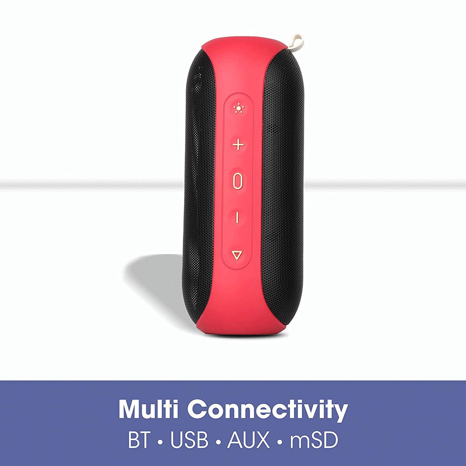 ZEBRONICS Zeb-Music Bomb X 20W Portable Bluetooth Speaker (IPX7 Waterproof, RGB LED Lights, Red)_3