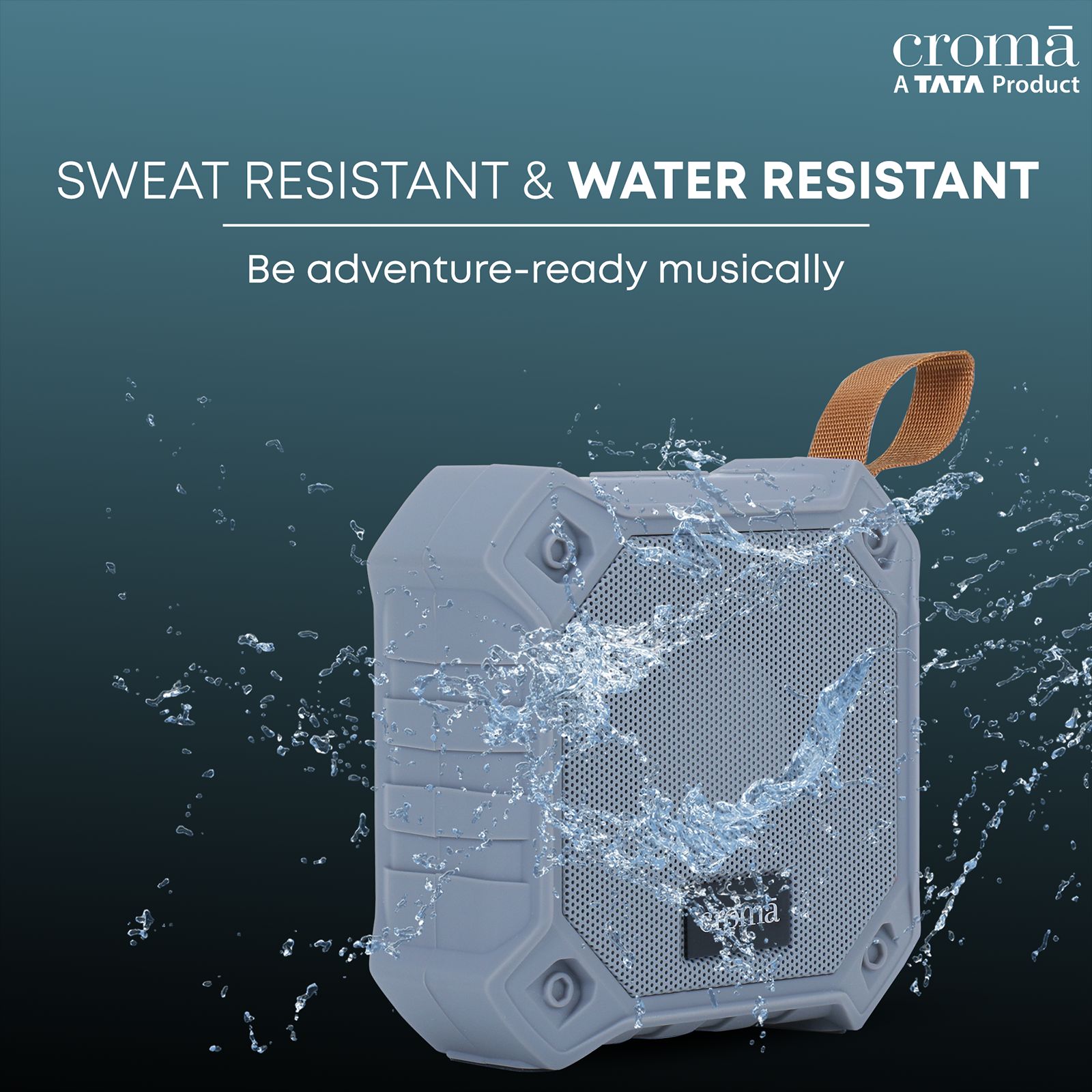 Croma 5W Portable Bluetooth Speaker (Water Proof, 21 Hours Playback Time, True Wireless Stereo Function, Grey)_6