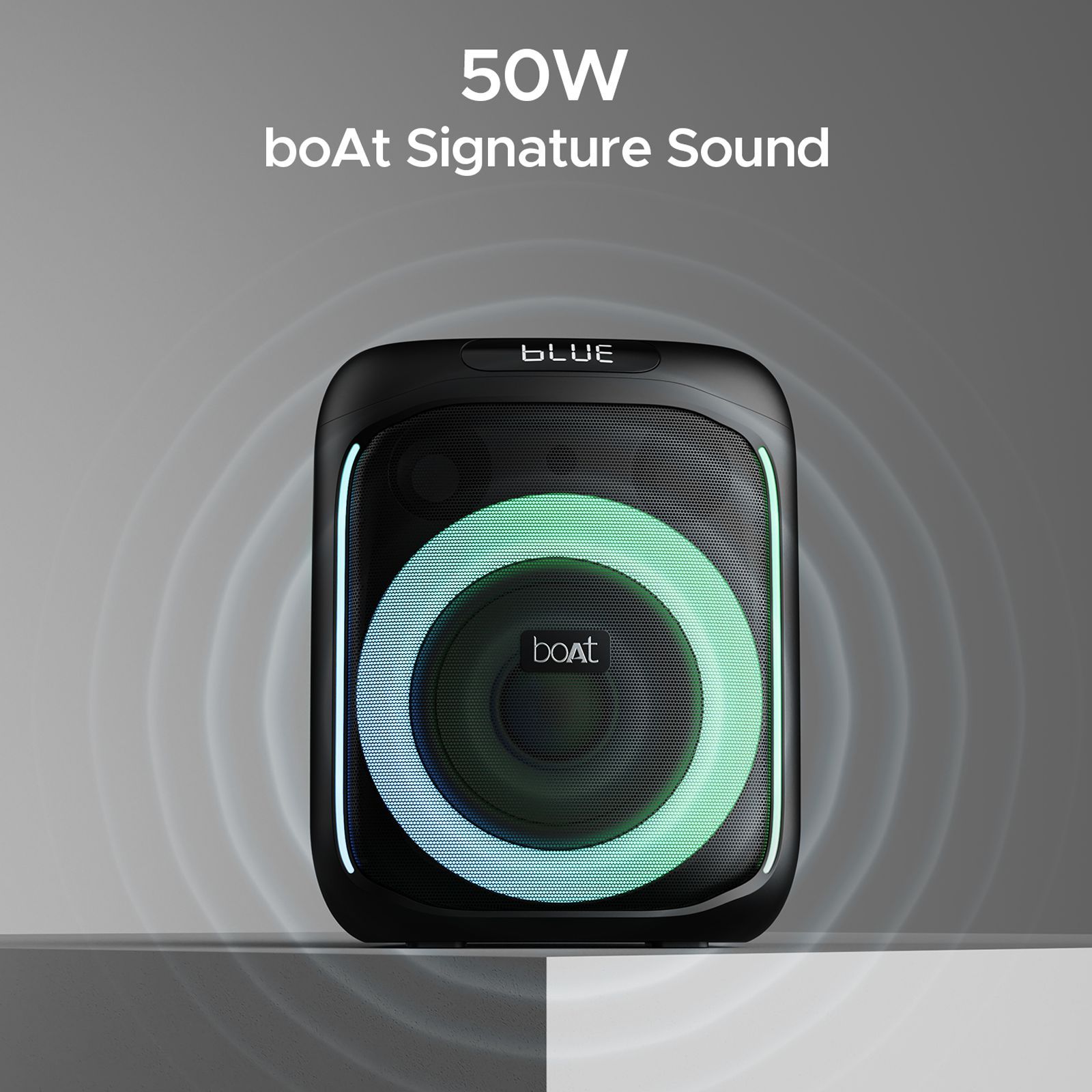 boAt Party Pal 195 50W Portable Bluetooth Speaker (RGB Light, 1.0 Channel, Midnight Black) boAt Party Pal 195 50W Portable Bluetooth Speaker (RGB Light, 1.0 Channel, Midnight Black)_8