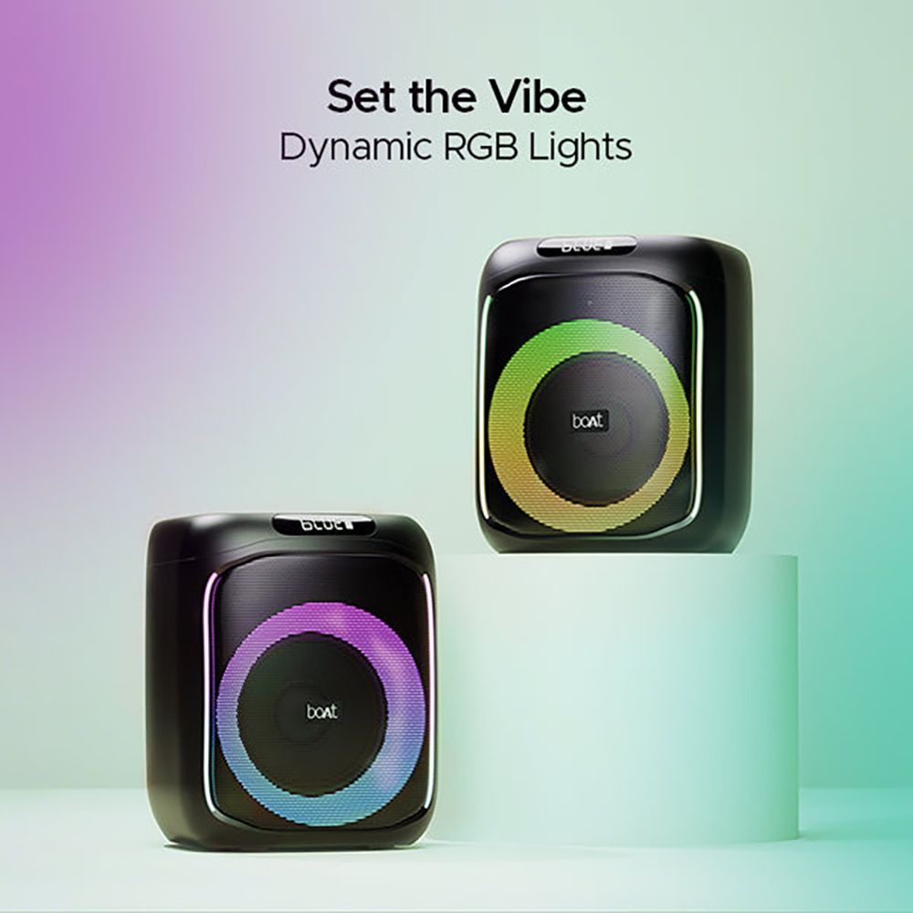 boAt Party Pal 195 50W Portable Bluetooth Speaker (RGB Light, 1.0 Channel, Midnight Black) boAt Party Pal 195 50W Portable Bluetooth Speaker (RGB Light, 1.0 Channel, Midnight Black)_11