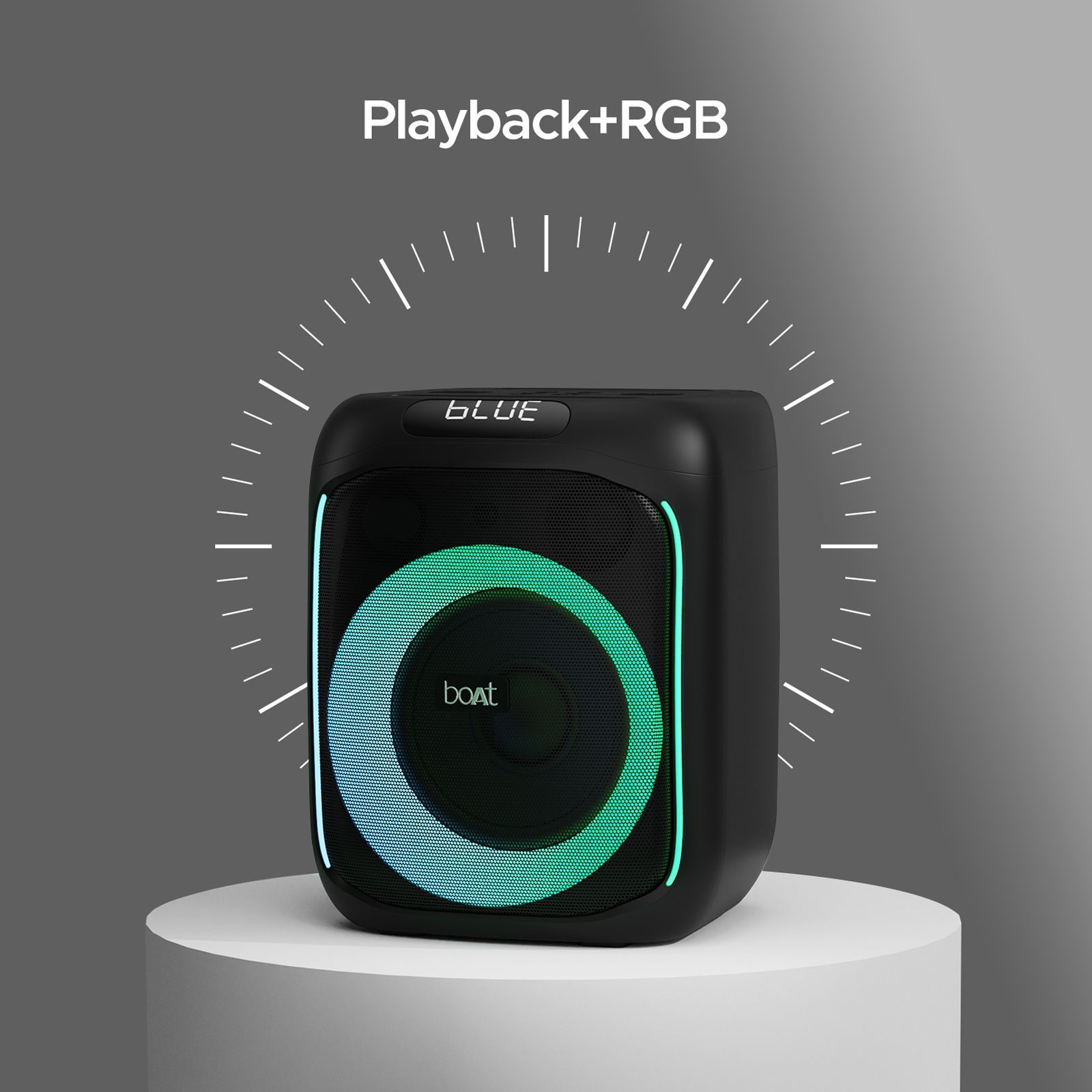 boAt Party Pal 195 50W Portable Bluetooth Speaker (RGB Light, 1.0 Channel, Midnight Black) boAt Party Pal 195 50W Portable Bluetooth Speaker (RGB Light, 1.0 Channel, Midnight Black)_7