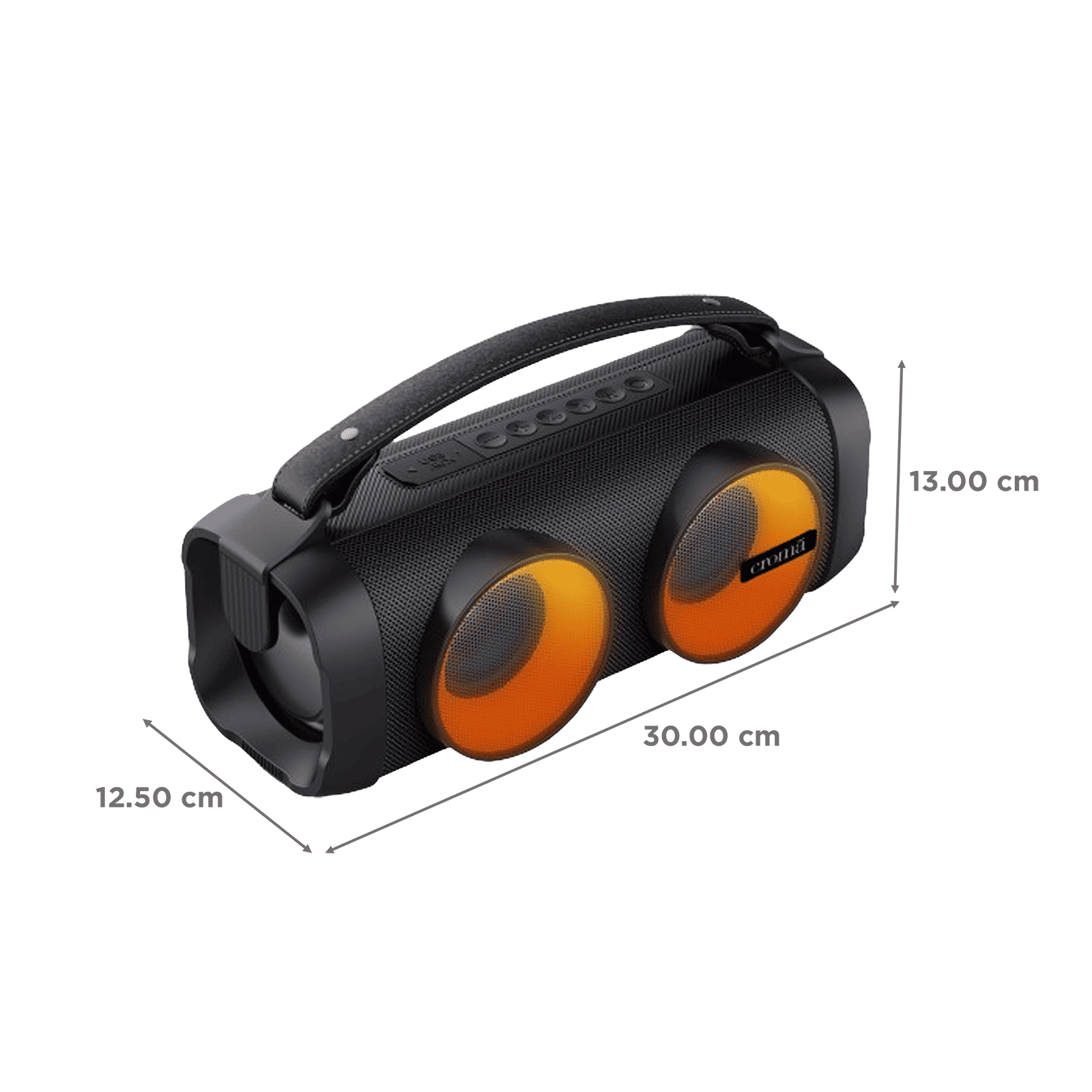 Croma 10W Portable Bluetooth Speaker (TWS Speaker Connectivity, Black)_3