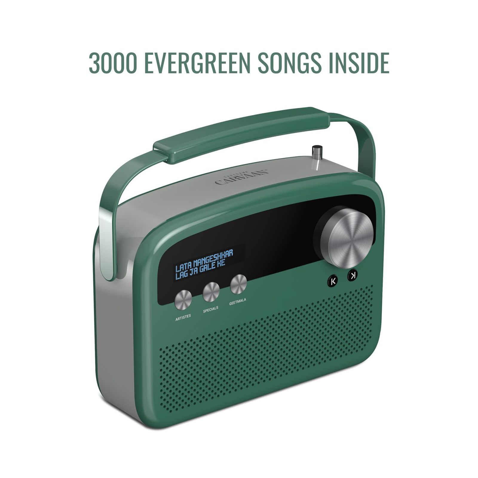 SAREGAMA Carvaan Lite Hindi 20 Watts Portable Bluetooth Speaker (5 Hours Playtime, Stereo Channel, Jade Green)_12