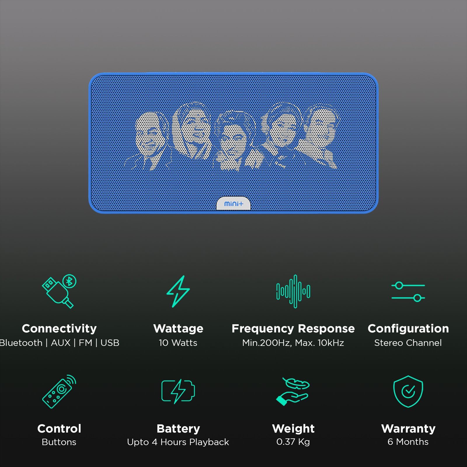 SAREGAMA Carvaan Mini Plus 10 Watts Portable Bluetooth Speaker (Handsfree Calling, SCMP130, Cobalt Blue) SAREGAMA Carvaan Mini Plus 10 Watts Portable Bluetooth Speaker (Handsfree Calling, SCMP130, Cobalt Blue)_2