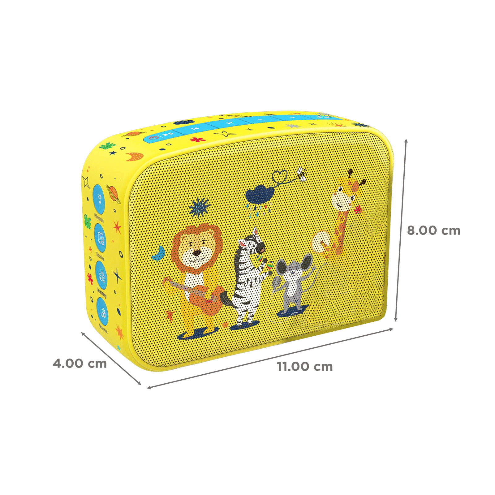 SAREGAMA Carvaan Mini Kids 5W Portable Bluetooth Speaker (300 Plus Pre Loaded Stories, Stereo Channel, Baby Yellow)_3