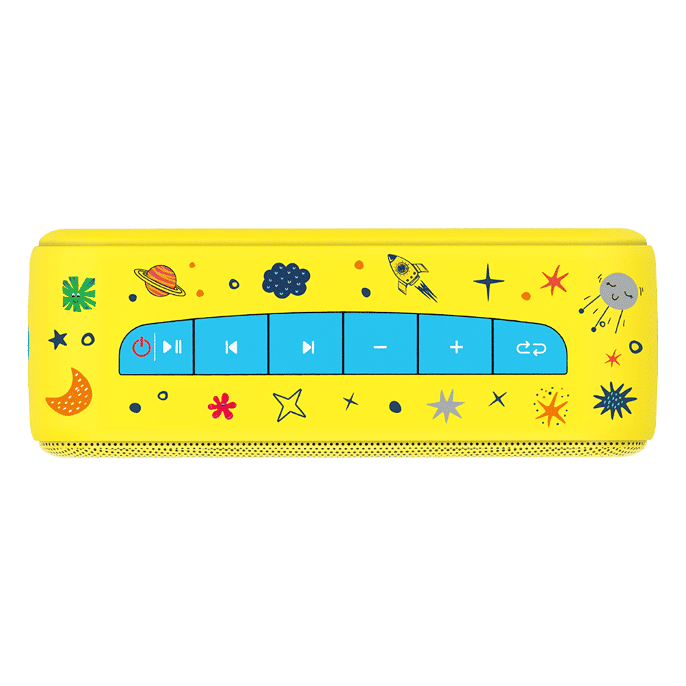 SAREGAMA Carvaan Mini Kids 5W Portable Bluetooth Speaker (300 Plus Pre Loaded Stories, Stereo Channel, Baby Yellow)_5