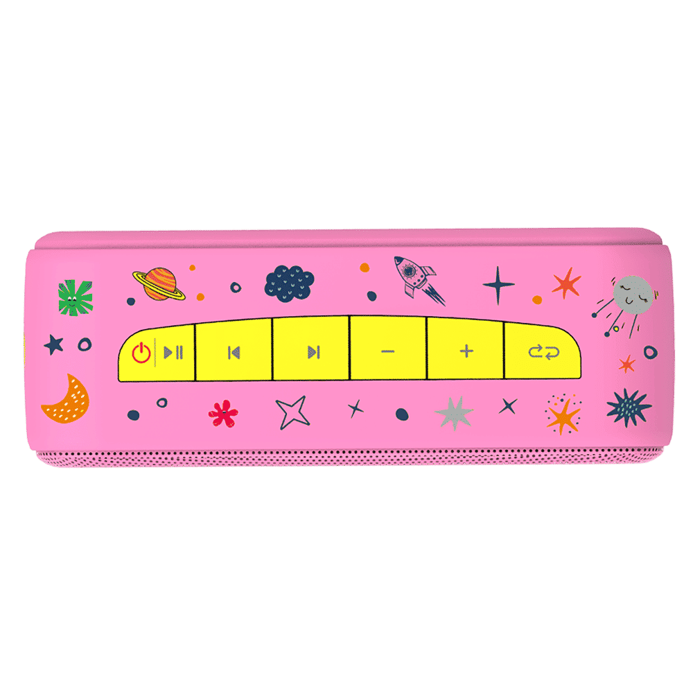 SAREGAMA Carvaan Mini Kids 5W Portable Bluetooth Speaker (300 Plus Pre Loaded Stories, Stereo Channel, Baby Pink)_5