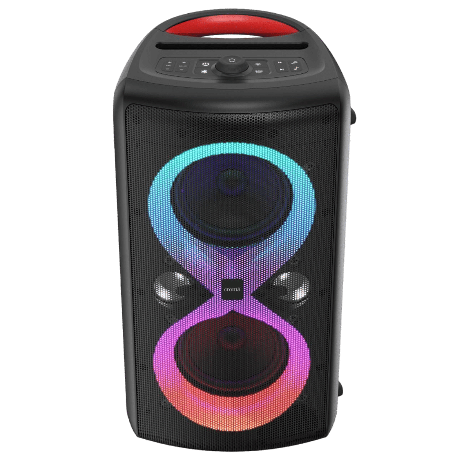 Croma 200W Bluetooth Party Speaker with UHF Mic (6000mAh Power Bank, Black)_7