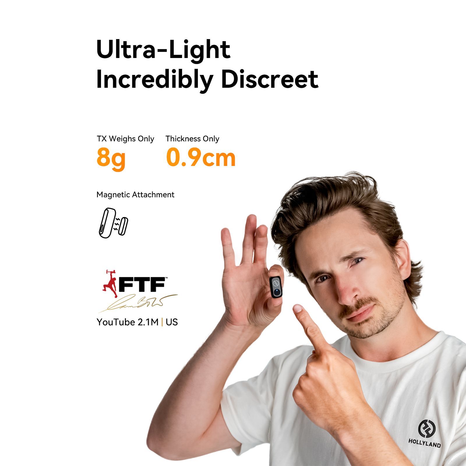 HOLLYLAND Lark A1 Mini Duo 2 Type C Wireless Microphone with Auto-Limit Clip Protection (Black) HOLLYLAND Lark A1 Mini Duo 2 Type C Wireless Microphone with Auto-Limit Clip Protection (Black)_3