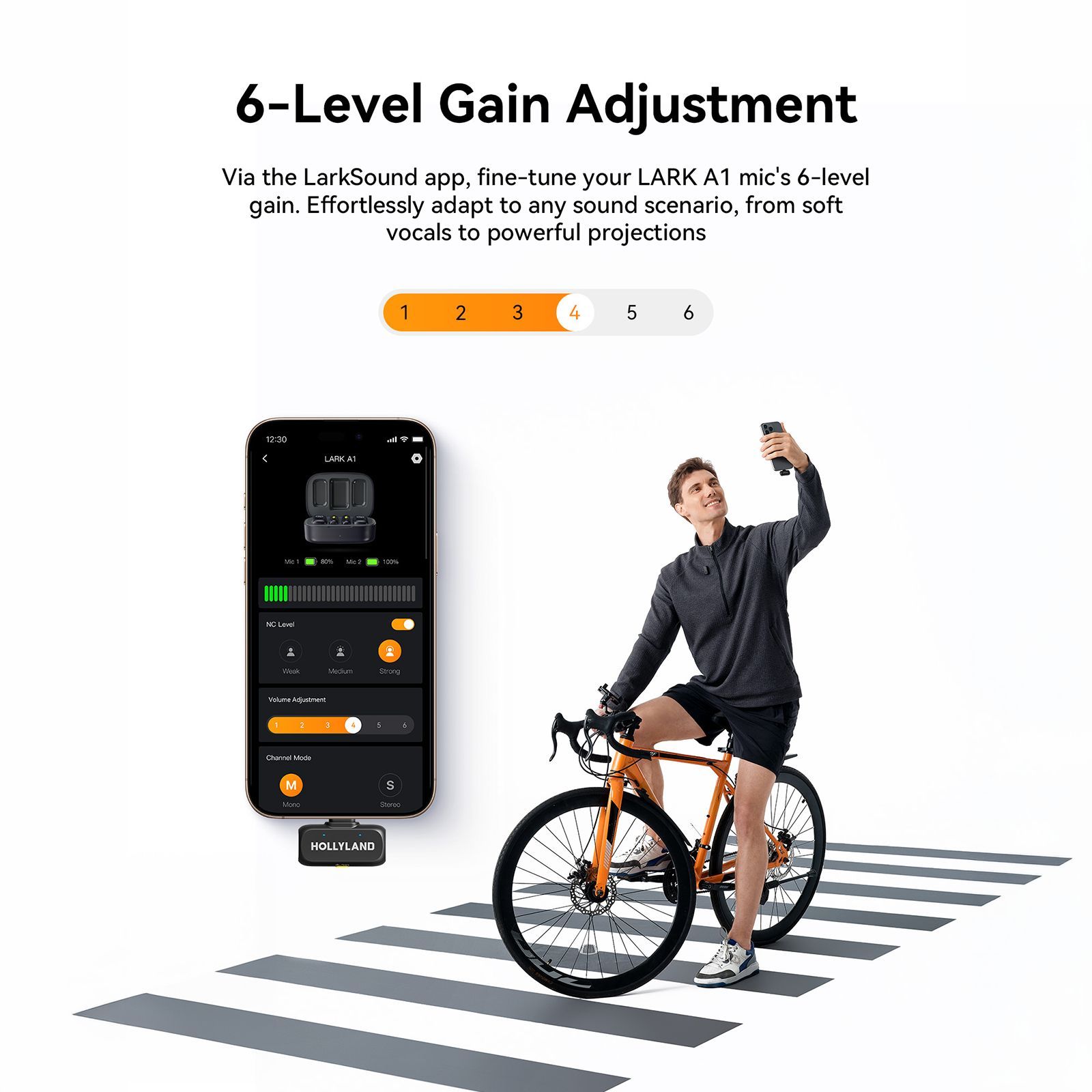 HOLLYLAND Lark A1 Duo 2 Type C Wireless Microphone with Auto-Limit Clip Protection HOLLYLAND Lark A1 Duo 2 Type C Wireless Microphone with Auto-Limit Clip Protection_10