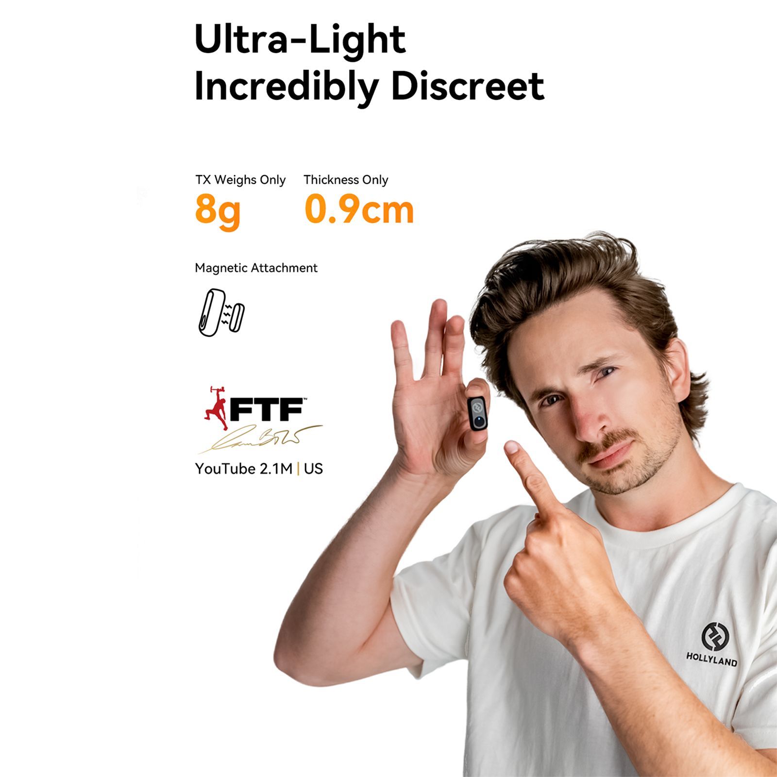 HOLLYLAND Lark A1 Duo 2 Type C Wireless Microphone with Auto-Limit Clip Protection HOLLYLAND Lark A1 Duo 2 Type C Wireless Microphone with Auto-Limit Clip Protection_11