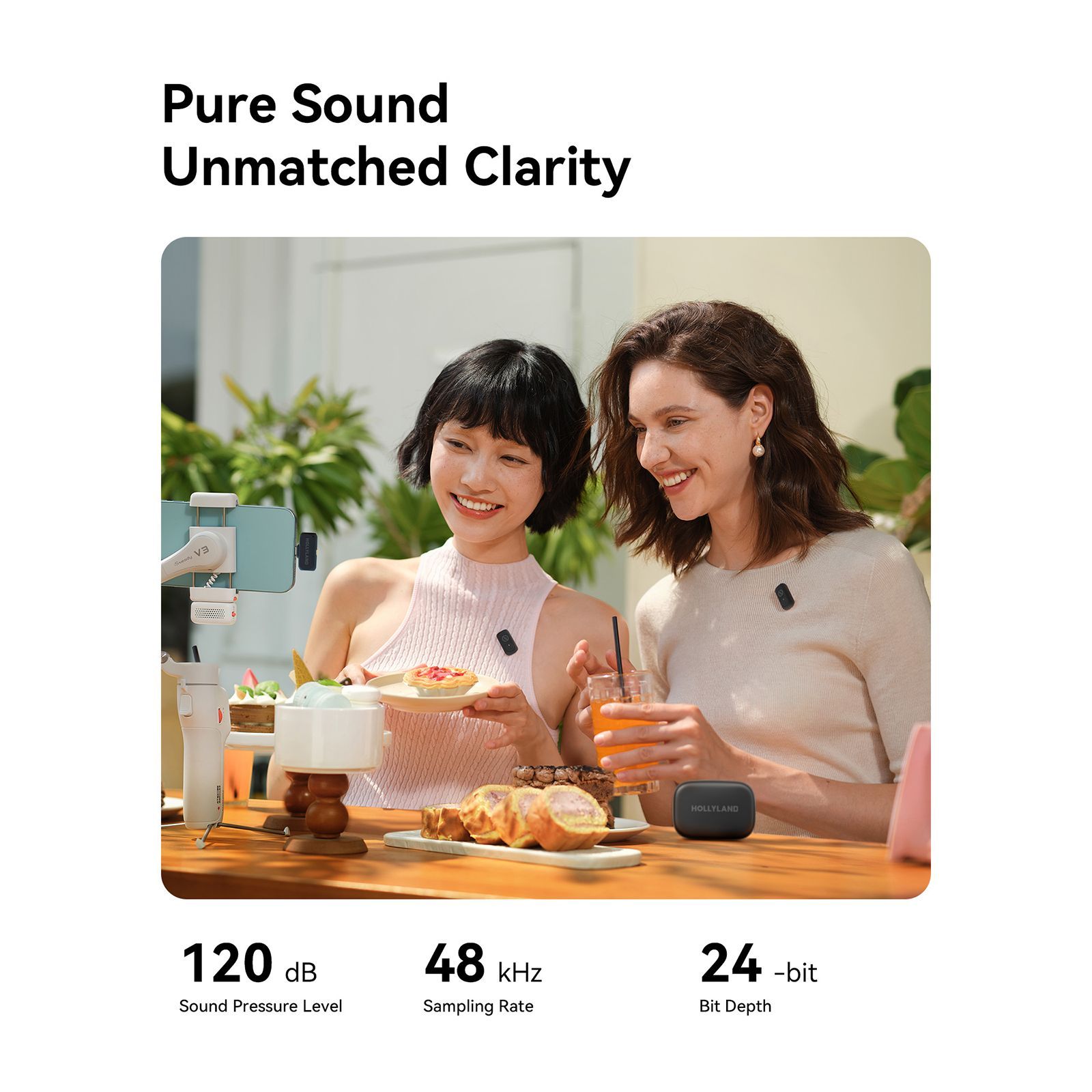 HOLLYLAND Lark A1 Duo 2 Type C Wireless Microphone with Auto-Limit Clip Protection HOLLYLAND Lark A1 Duo 2 Type C Wireless Microphone with Auto-Limit Clip Protection_7