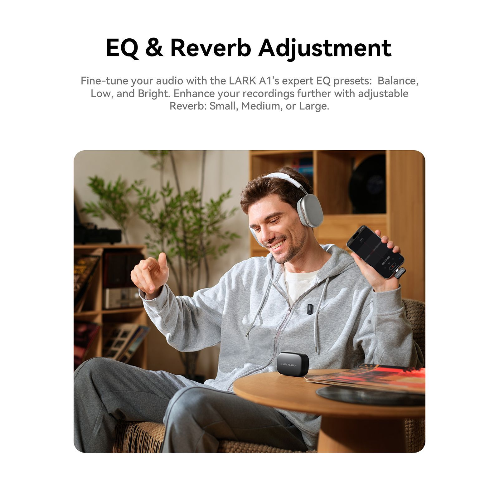 HOLLYLAND Lark A1 Duo 2 Type C Wireless Microphone with Auto-Limit Clip Protection HOLLYLAND Lark A1 Duo 2 Type C Wireless Microphone with Auto-Limit Clip Protection_8