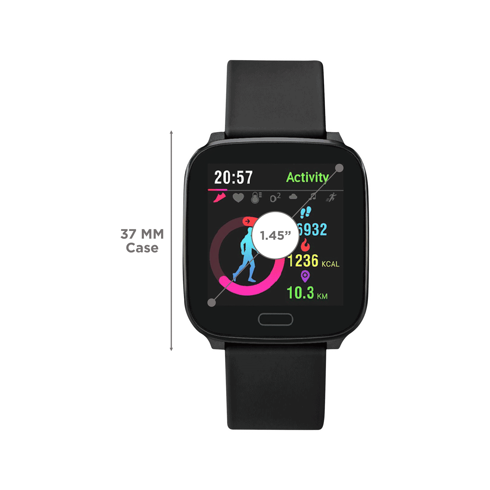 TIMEX iConnect Active Smartwatch with Activity Tracker (37mm Digital Display, IP68 Water Resistant, Black Strap) TIMEX iConnect Active Smartwatch with Activity Tracker (37mm Digital Display, IP68 Water Resistant, Black Strap)_3