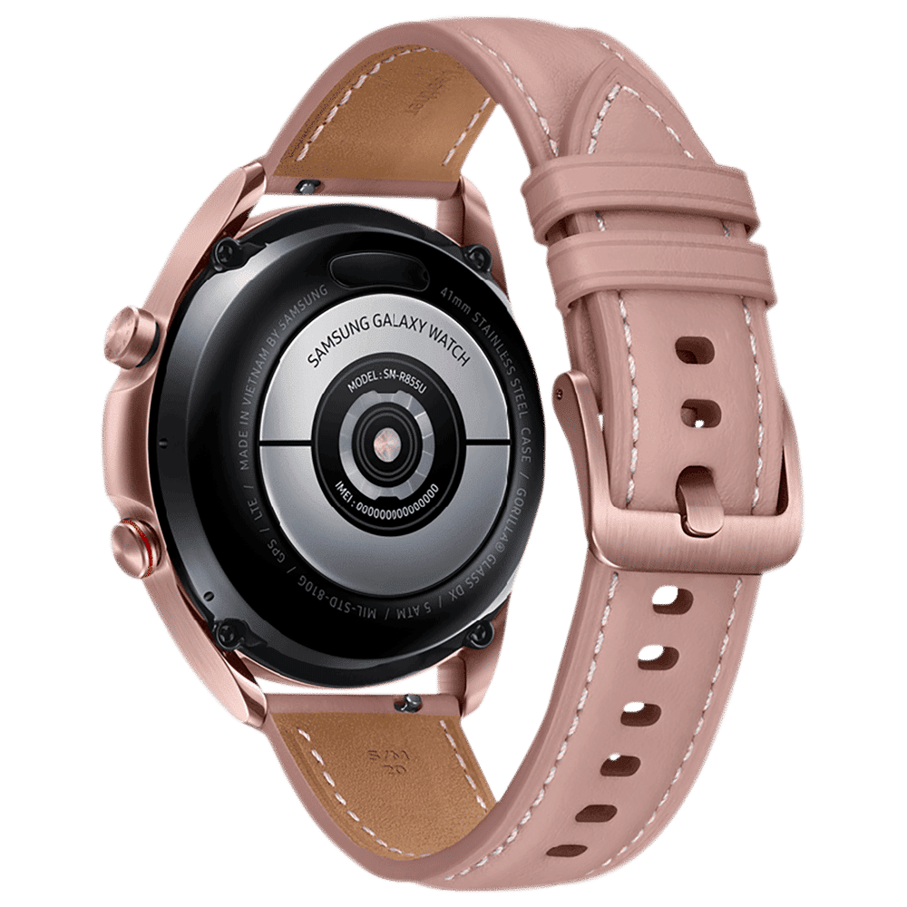 SAMSUNG Galaxy Watch3 GPS+Wi-Fi+4G SIM+Bluetooth Tizen OS Smartwatch (41mm Super AMOLED Display, Water Resistant, Mystic Bronze Strap)_7