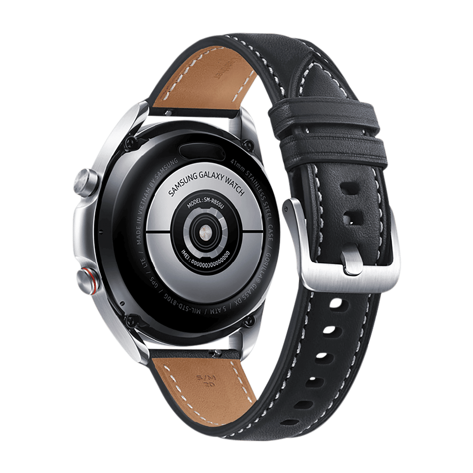 SAMSUNG Galaxy Watch3 GPS+Wi-Fi+4G SIM+Bluetooth Tizen OS Smartwatch (41mm Super AMOLED Display, Water Resistant, Black Strap)_8