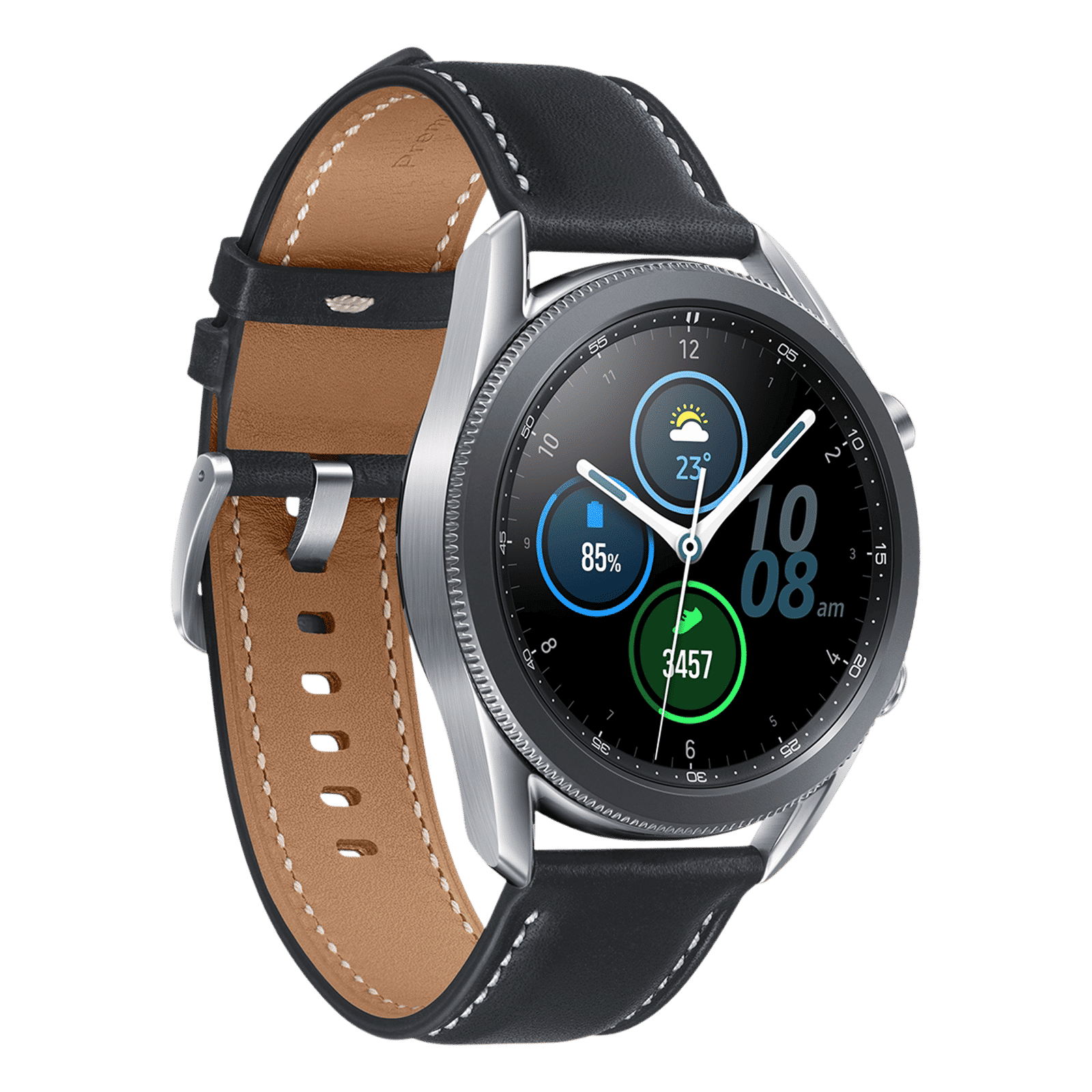 SAMSUNG Galaxy Watch3 GPS+Wi-Fi+Bluetooth Tizen OS Smartwatch (45mm Super AMOLED Display, Water Resistant, Black Strap)_7