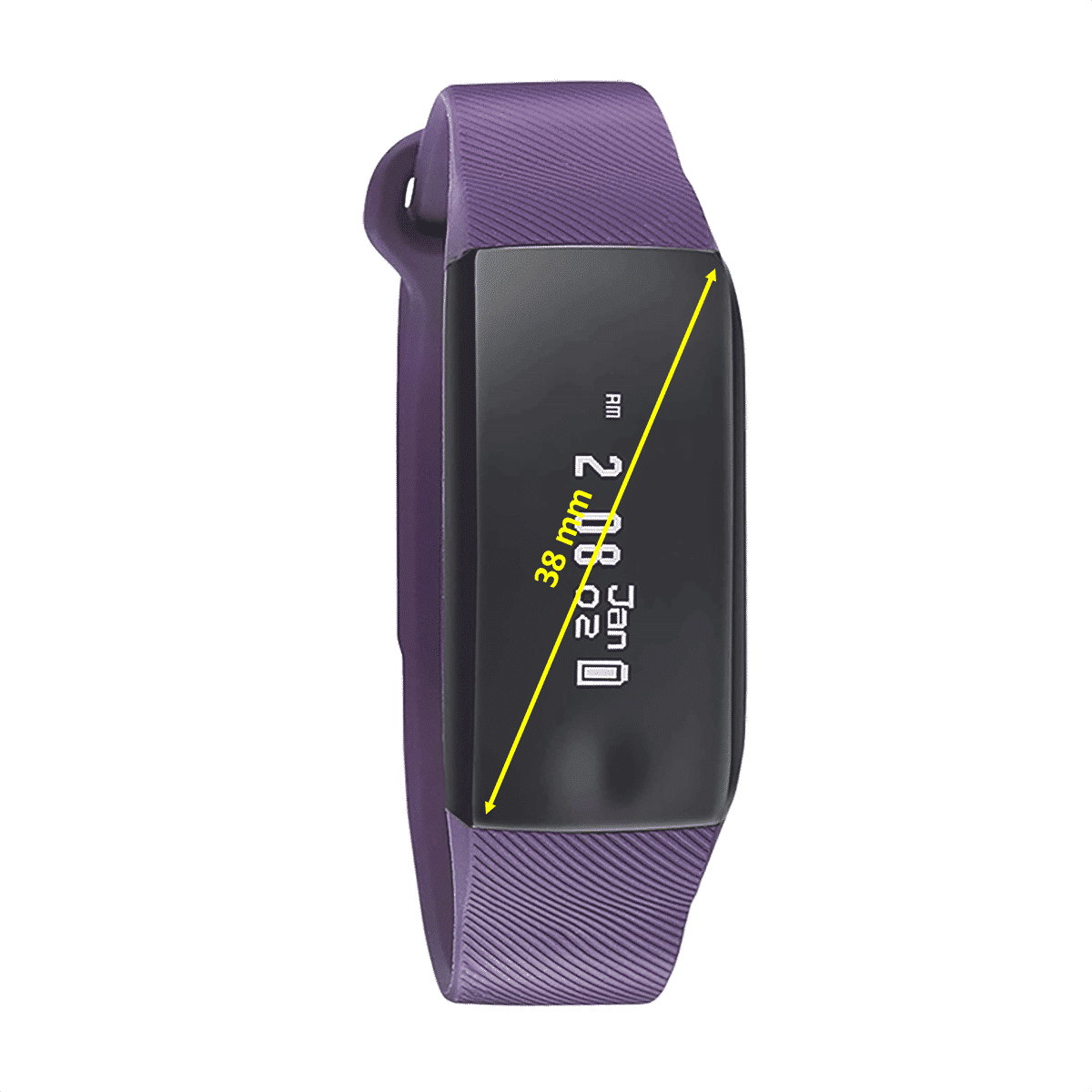 Fastrack Reflex Beat Smart Band (45.3mm) (Active Heart Rate Monitor, SWD90066PP02, Black/Purple, PU Band)_5