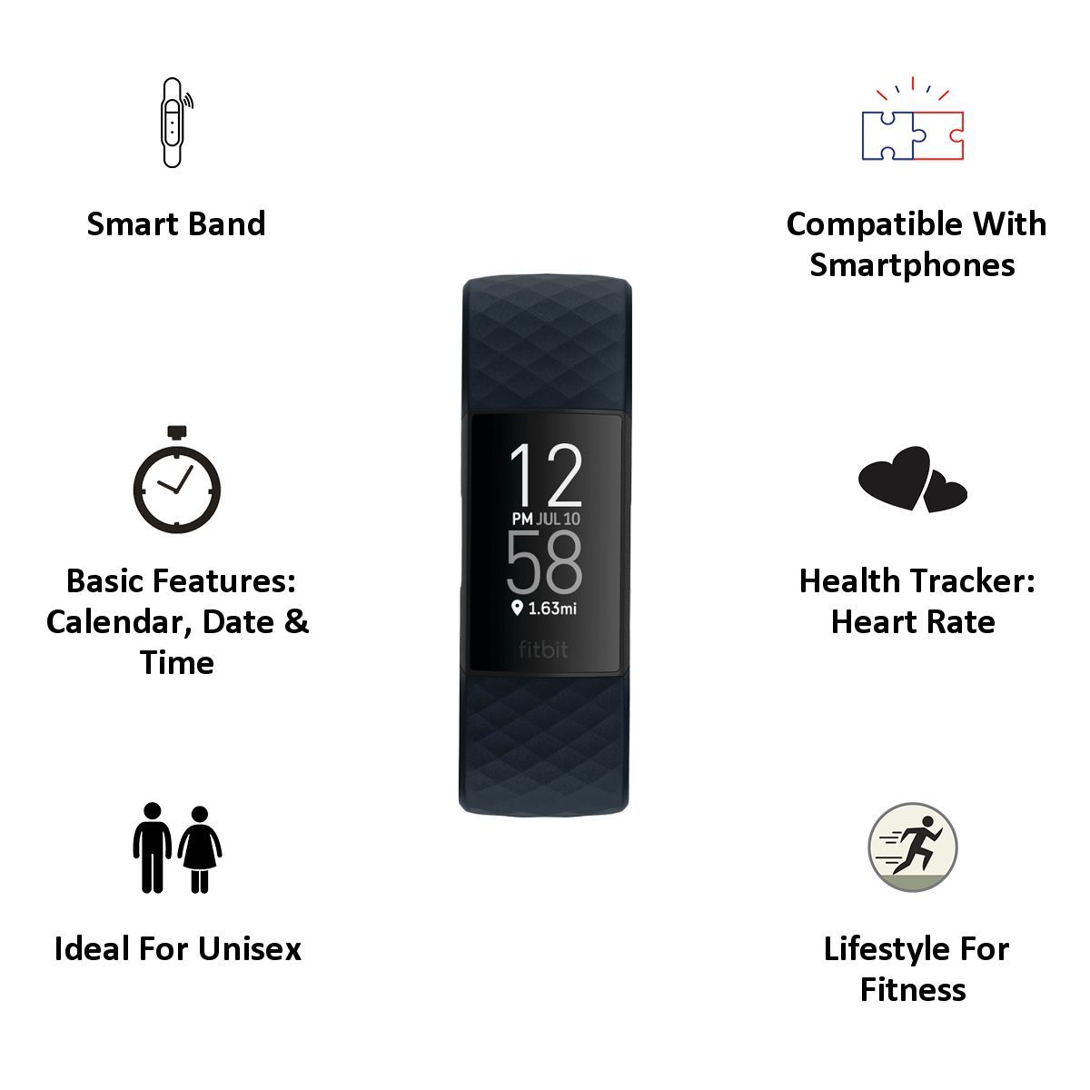 fitbit Charge 4 Fitness Tracker with Personalised Clock Face (1.5 Inch Intuitive Touchscreen PMOLED Display, Water Resistant, Storm Blue Strap) fitbit Charge 4 Fitness Tracker with Personalised Clock Face (1.5 Inch Intuitive Touchscreen PMOLED Display, Water Resistant, Storm Blue Strap)_6