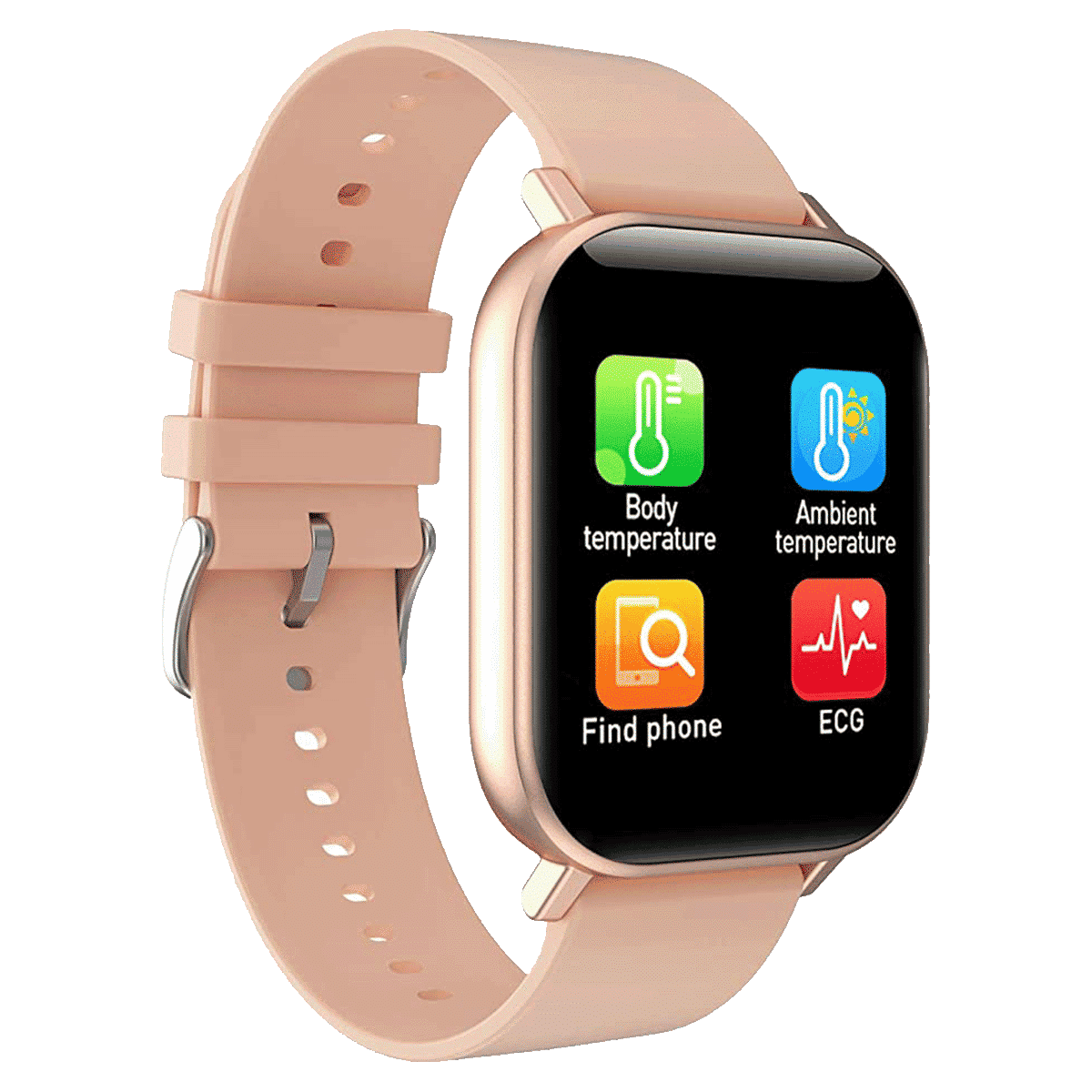 voltmi Smartwatch (24/7 Health Monitoring System, 40mm) (Monitor Body Temperature to Prevent Coronavirus Pneumonia, Dr Senor, Gold)_3