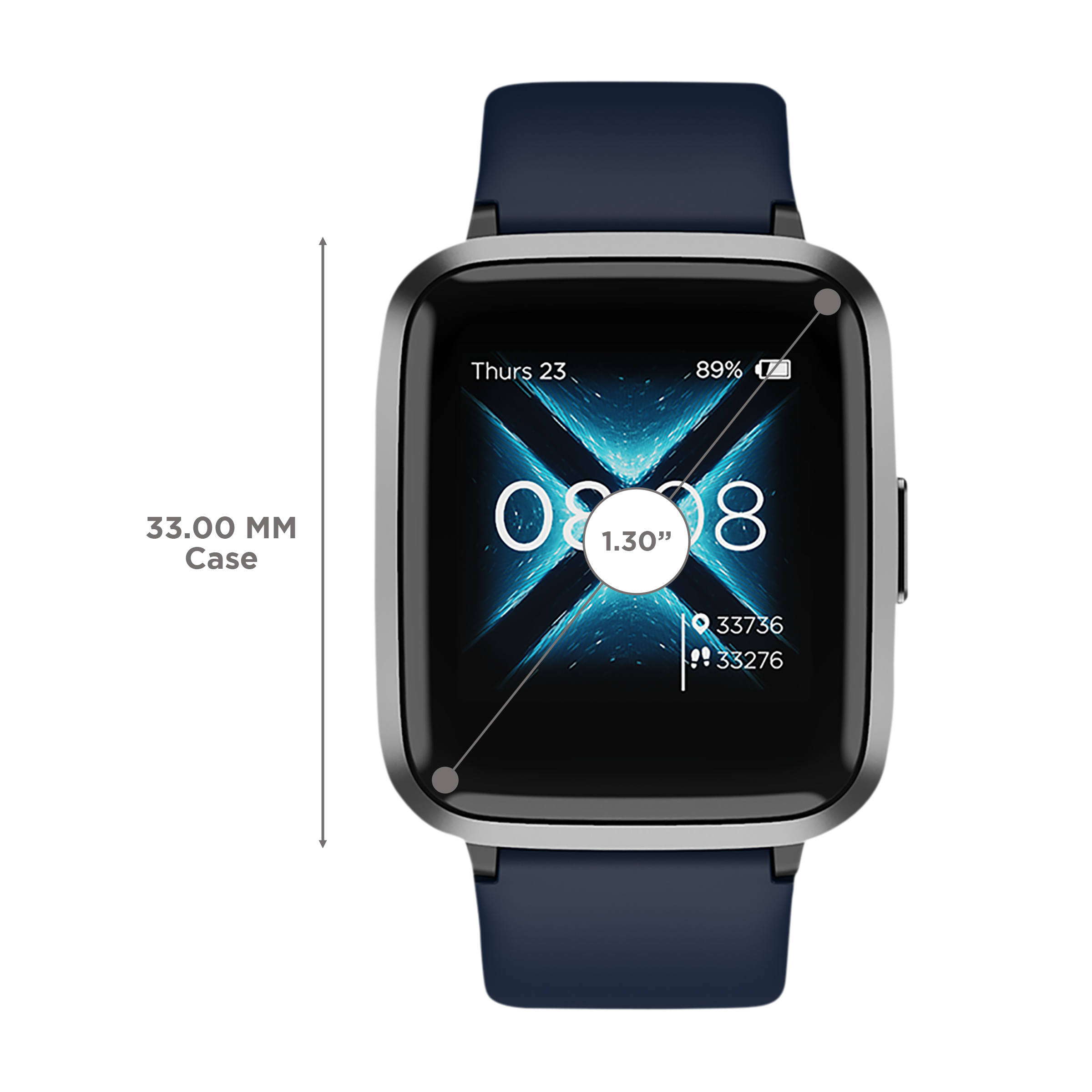 boAt Storm RTL Smartwatch with Activity Tracker (33mm 2.5D Curved Display, 5ATM Water Resistant, Blue Strap)_3