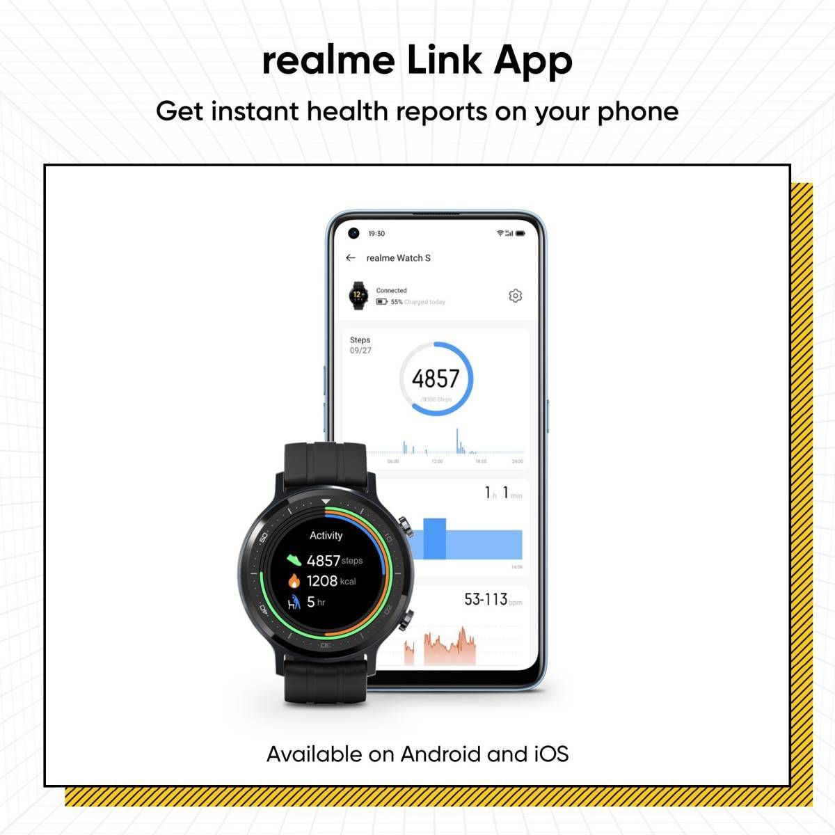 realme Watch S Smartwatch with Activity Tracker (33mm LCD Display, IP68 Water Resistant, Black Strap)_12