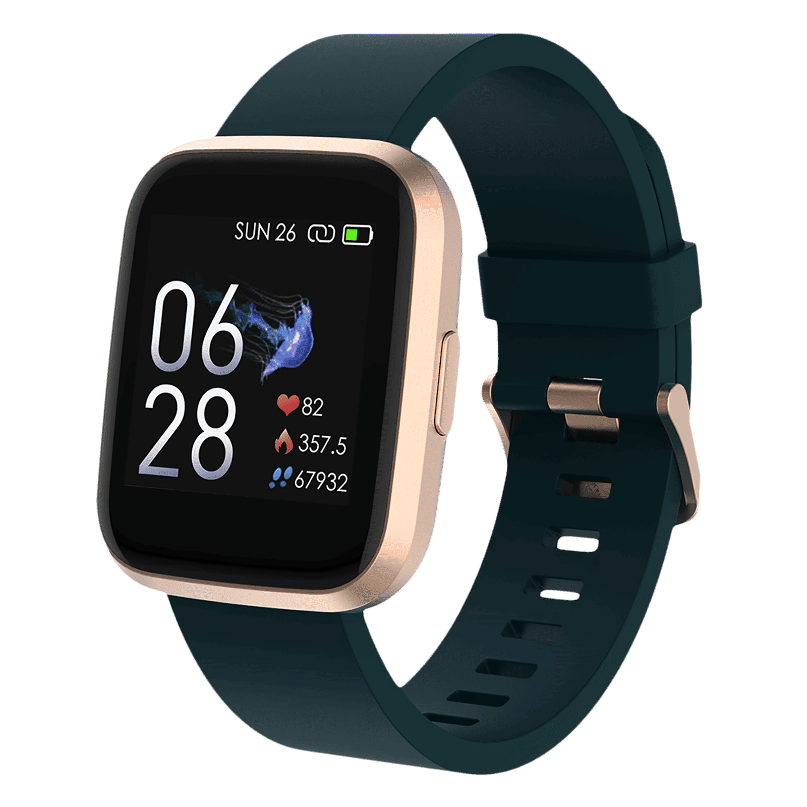 CROSSBEATS Ignite Smartwatch with GPS (40mm HD IPS Display, IP68 Waterproof, Green Strap) CROSSBEATS Ignite Smartwatch with GPS (40mm HD IPS Display, IP68 Waterproof, Green Strap)_4