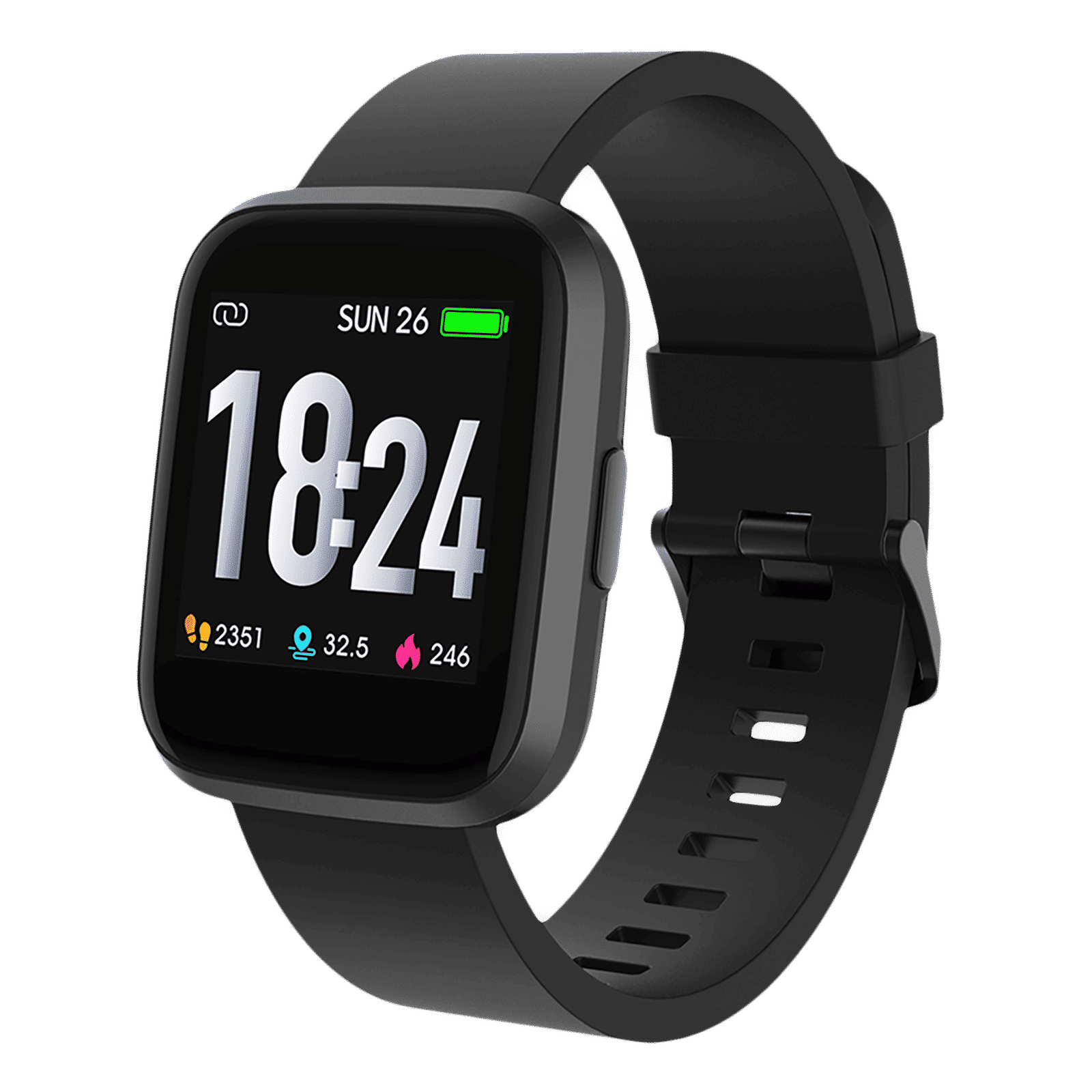 Crossbeats Ignite Smartwatch with GPS (40mm HD IPS Display, IP68 Waterproof, Black Strap)_4